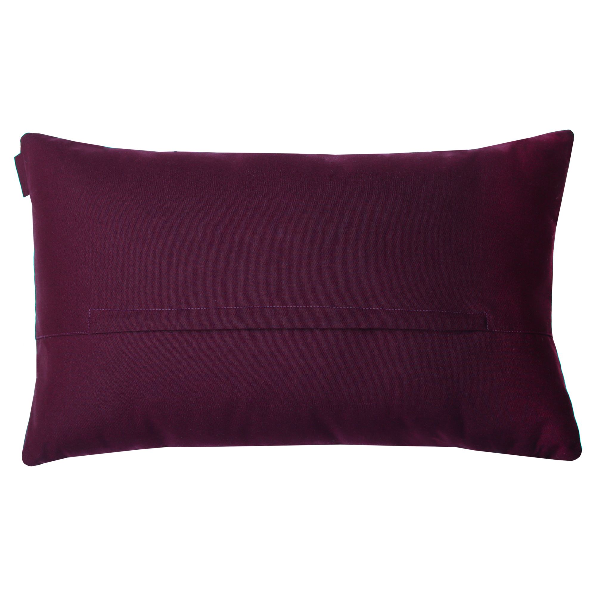 Kussen flower aubergine goud
