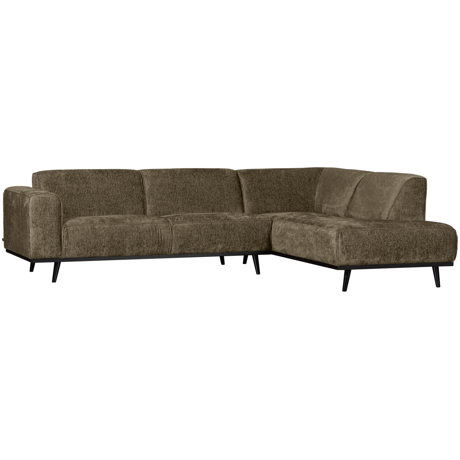 Statement hoekbank rechts chenille velvet terra