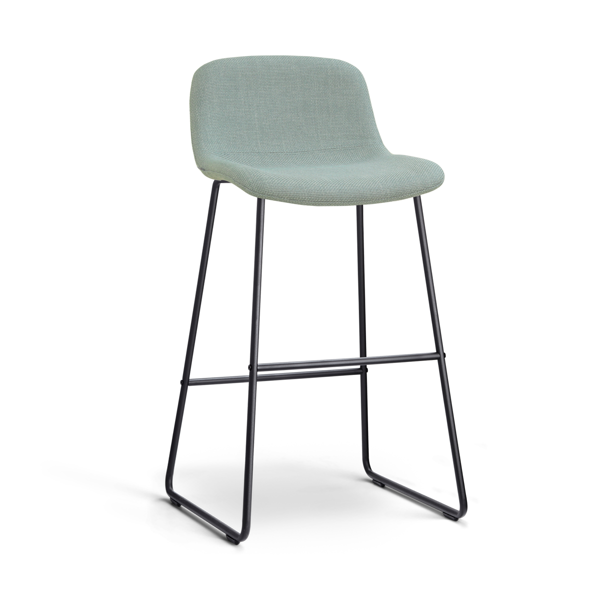 Barkruk Nino-Mats zwart onderstel 75 cm
