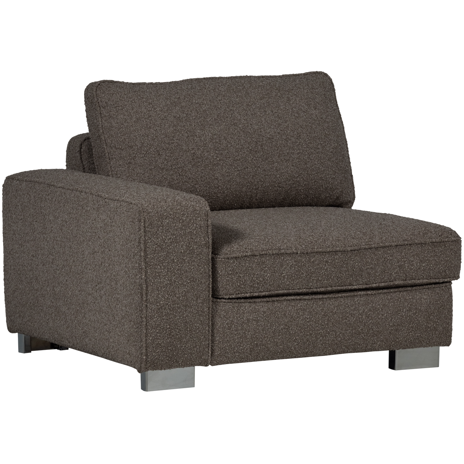 Lazy 1-zits element met arm links boucle antraciet