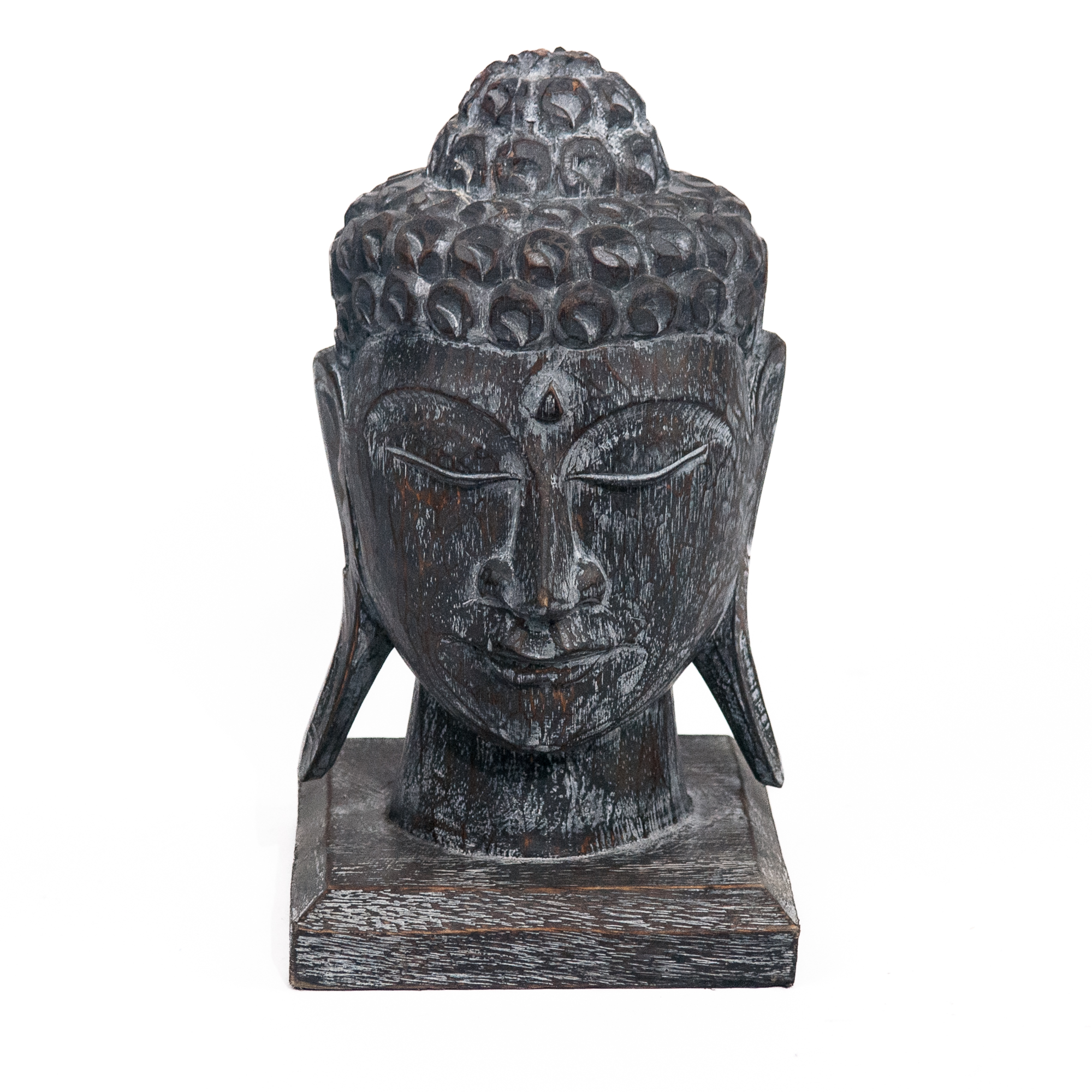 Houten beeld Buddha hoofd