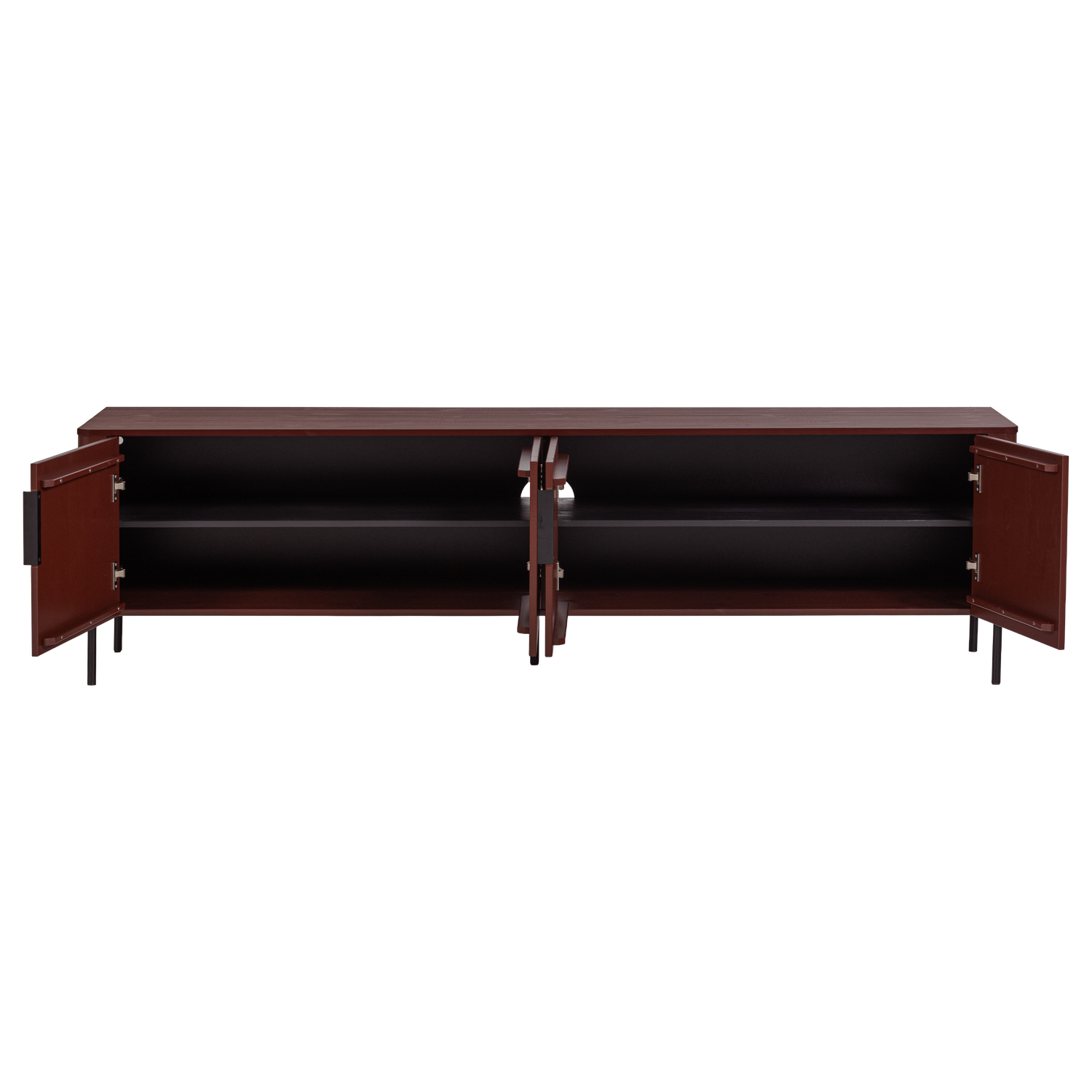 Gunnar tv meubel 200 cm grenen matzwart [fsc]