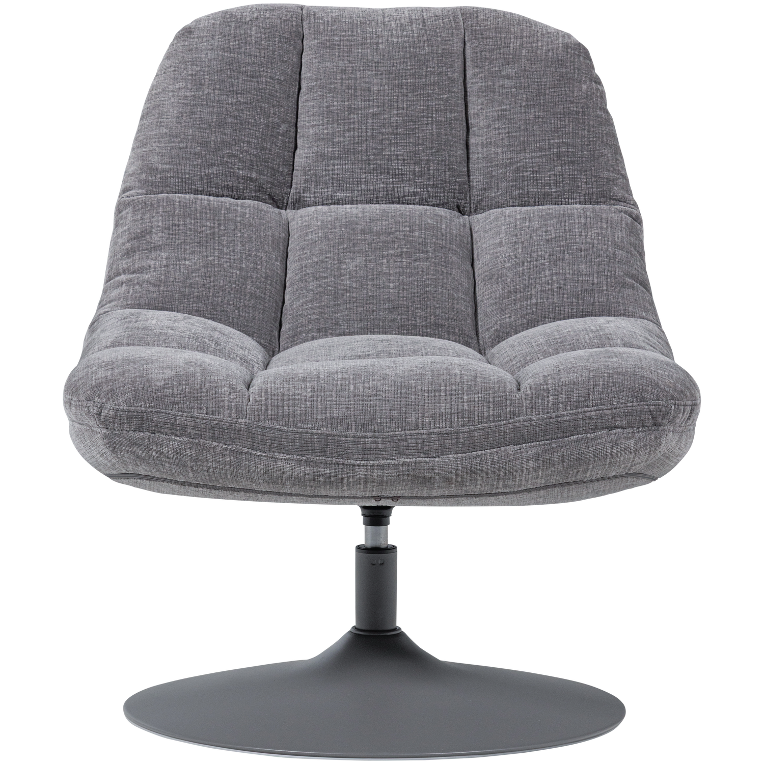 Elvi draaifauteuil chenille structuur lichtgrijs