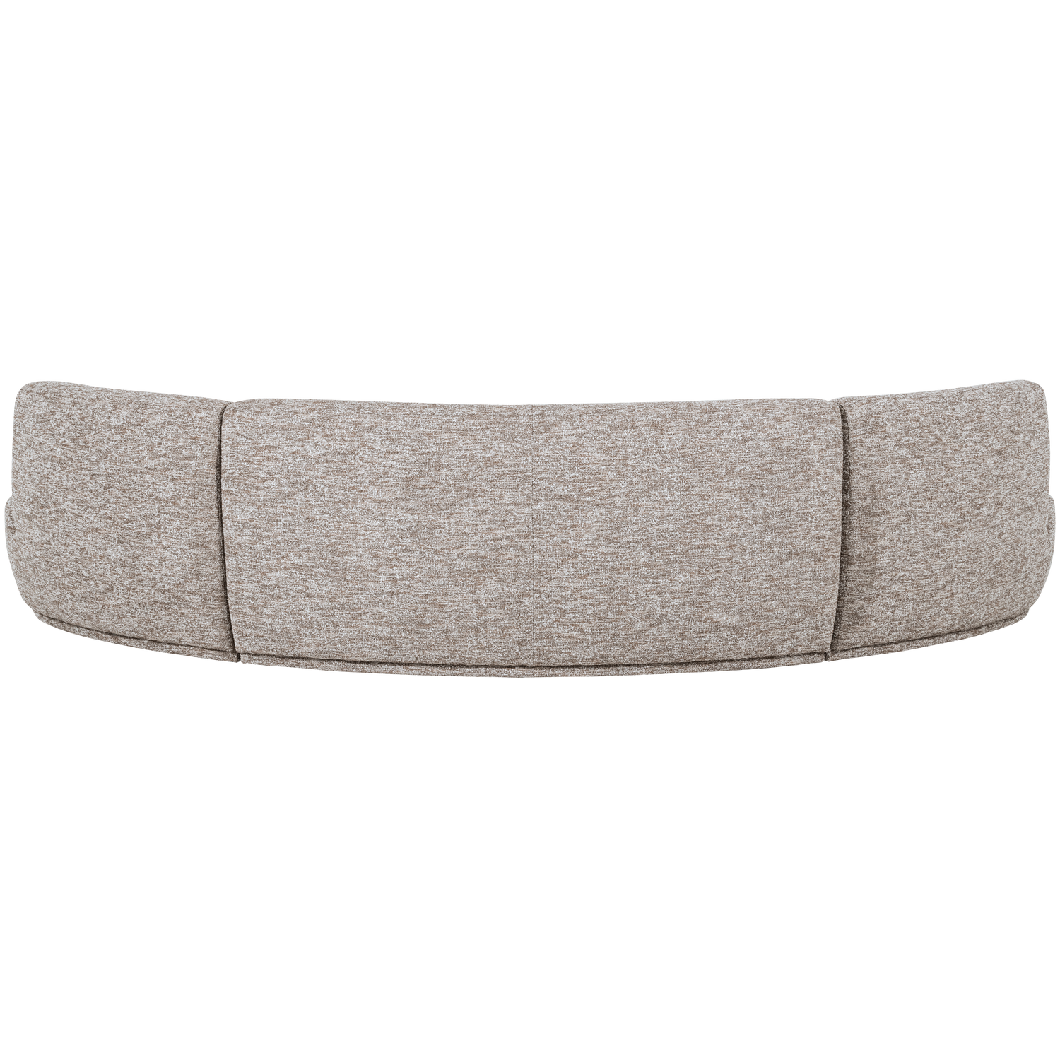 Batavier half ronde bank 6-zits velvet bruin melange