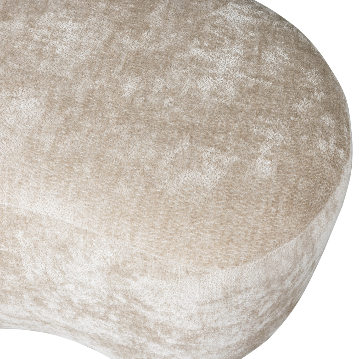 Popular organische poef taupe
