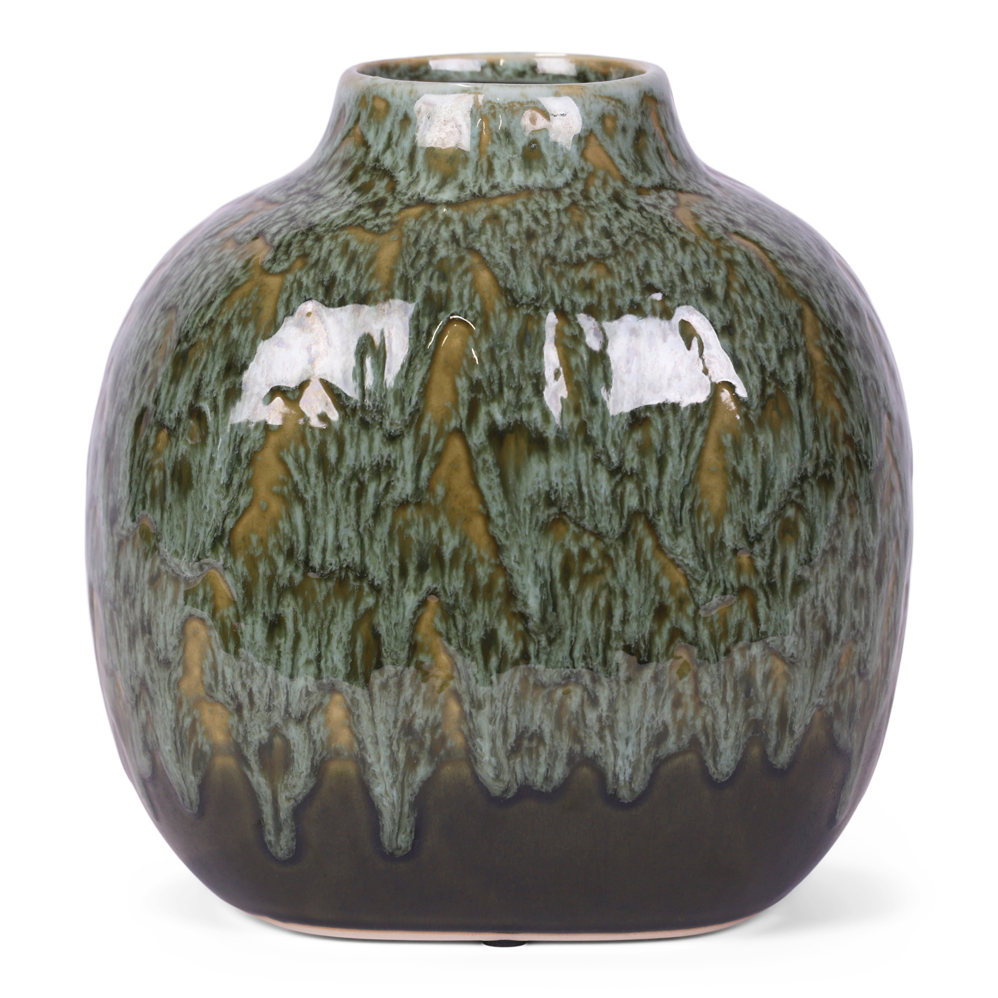 Vaasje Drip green H23cm