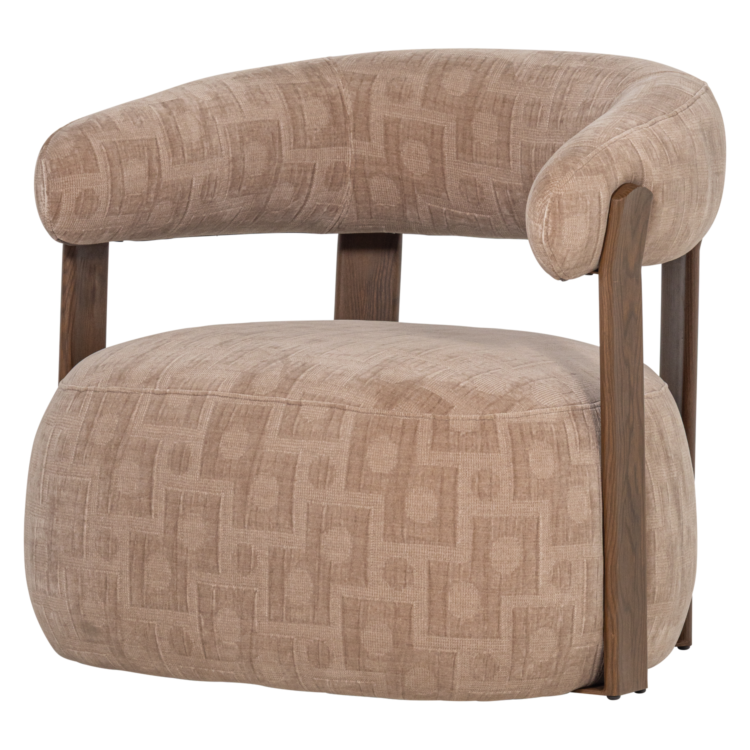 Foon fauteuil 3d structuurstof bruin [fsc]
