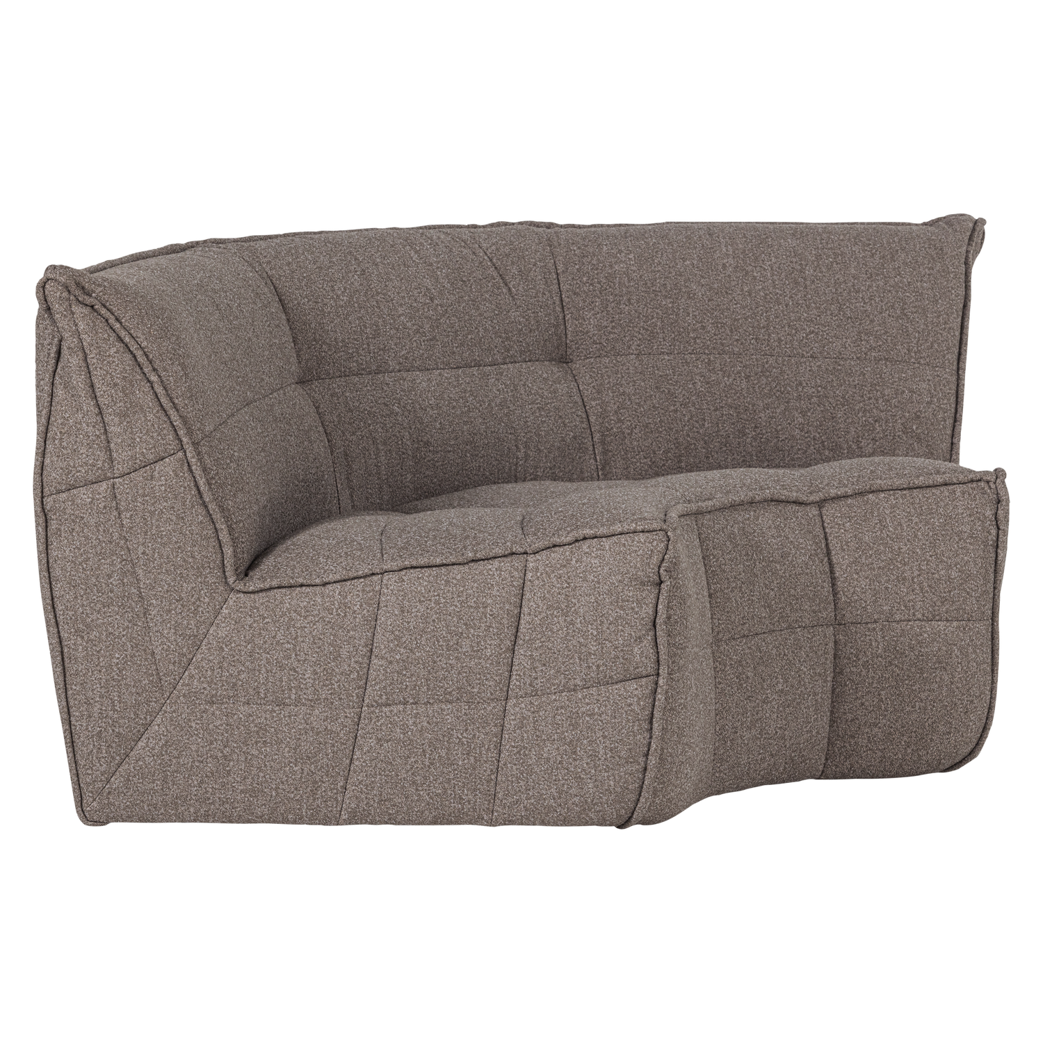Cluster hoekelement boucle warm grijs
