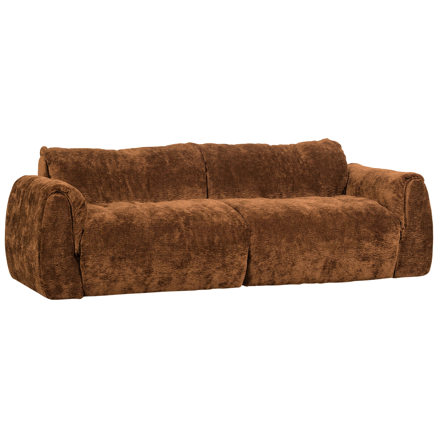 Baggy 2-zits bank 3d chenille middenbruin