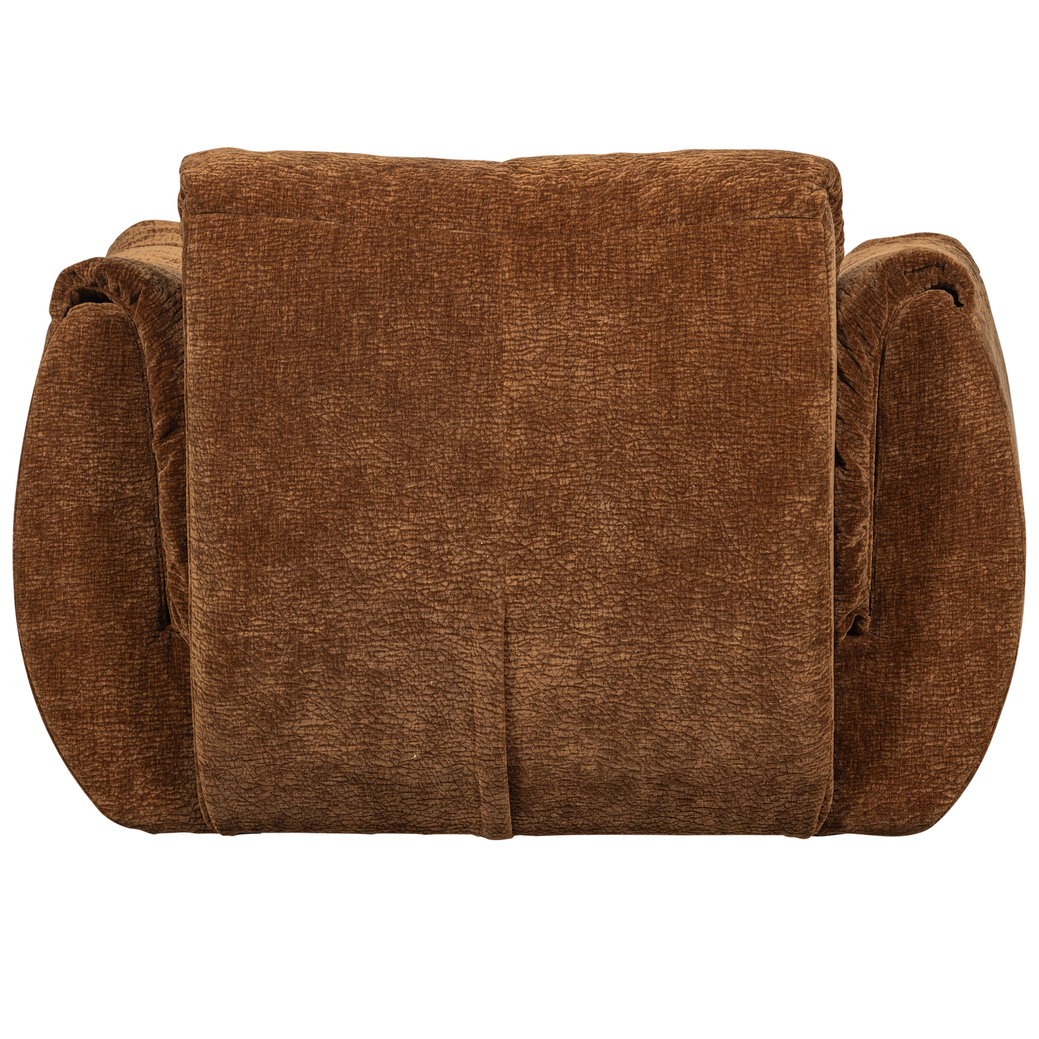 Baggy draaifauteuil geweven stof warmgrijs melange