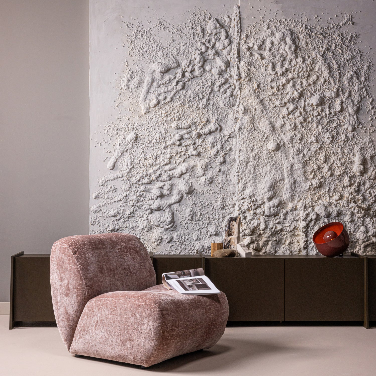 Nomu fauteuil grove chenille lichtbruin [fsc]