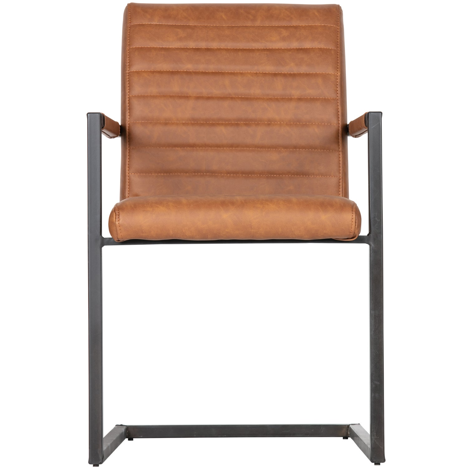 Bas eetkamerstoel pu cognac
