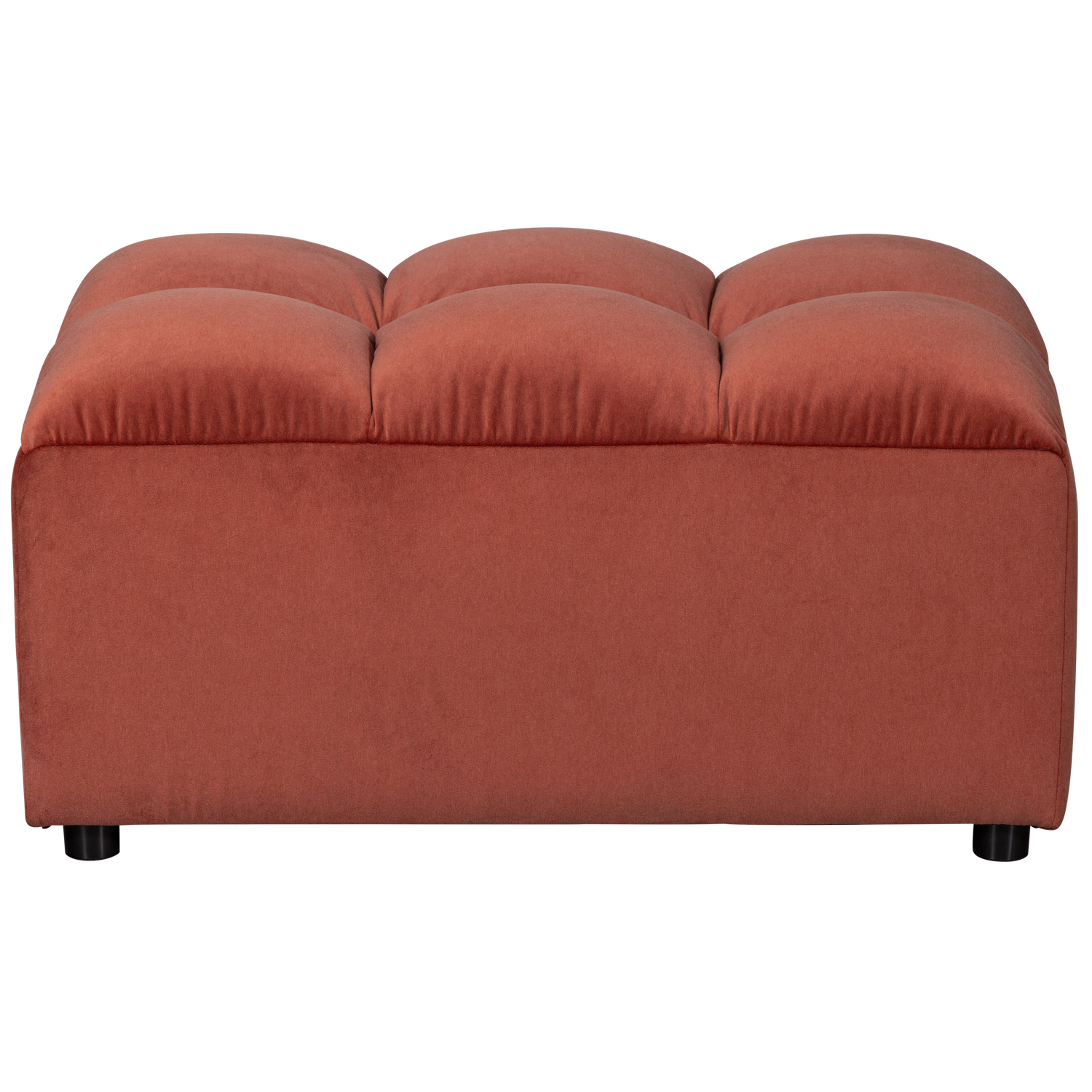 Allure hocker geweven stof donkerbruin melange