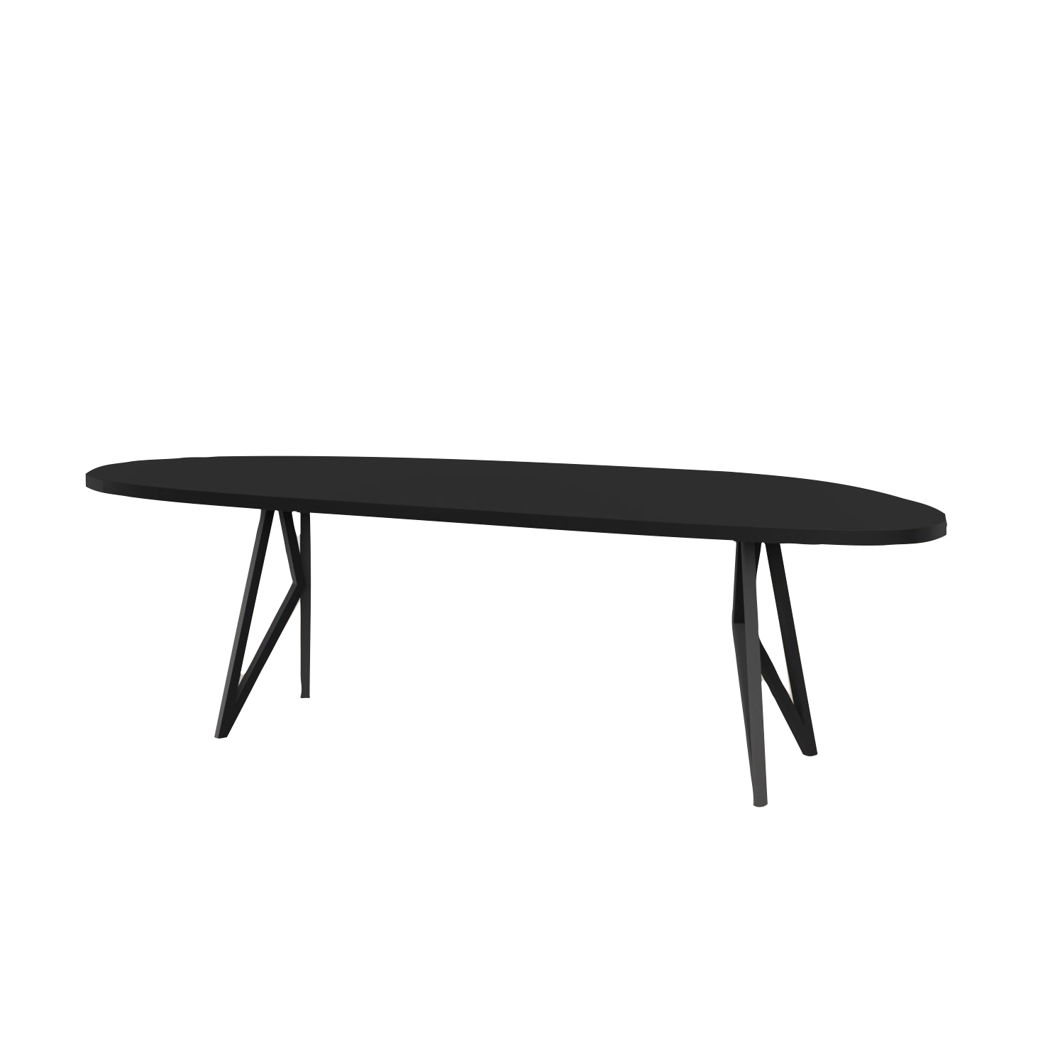 Studio HENK tafel Butterfly Blob - zwart frame, HPL Fenix nero ingo