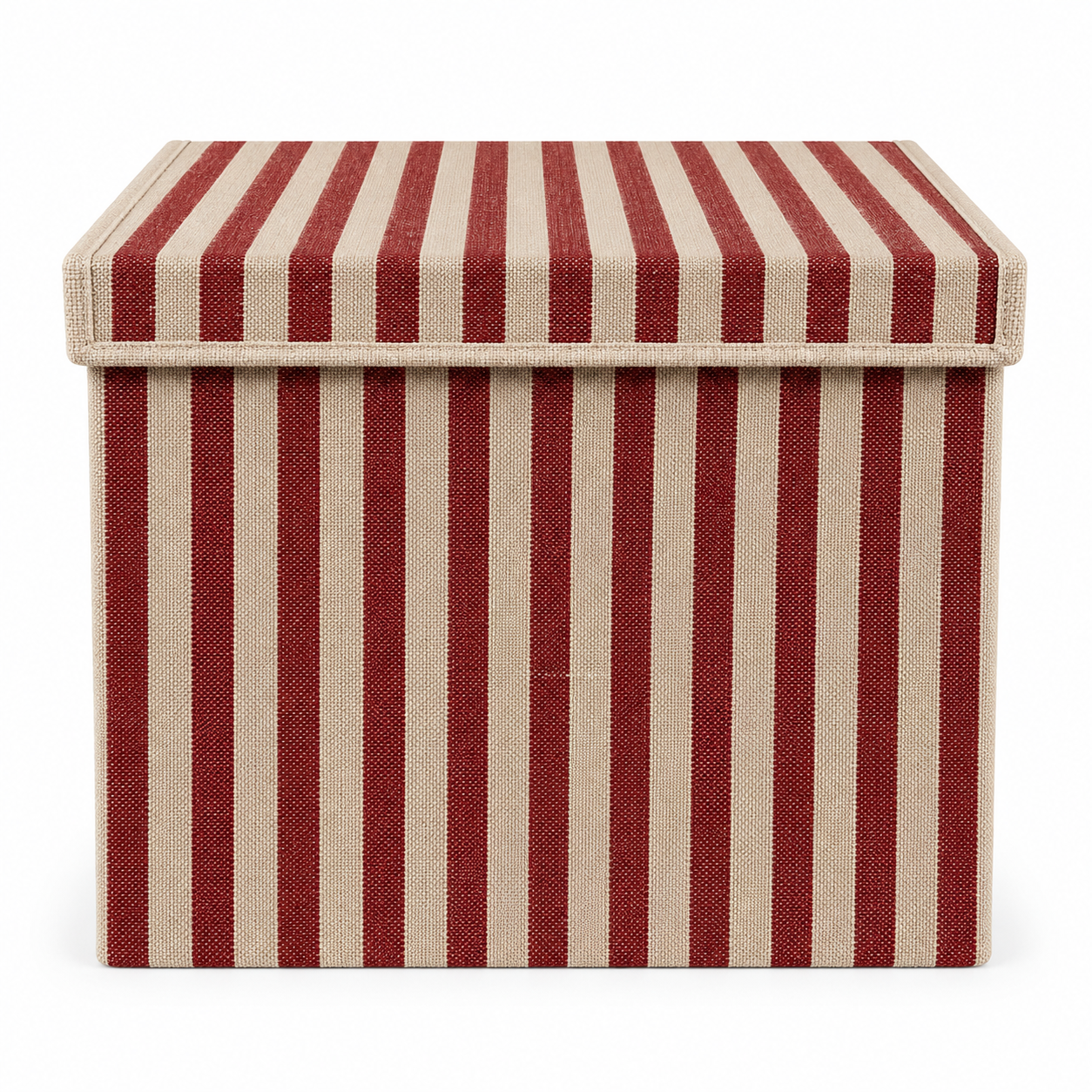Opbergdoos Auri stripe burgundy