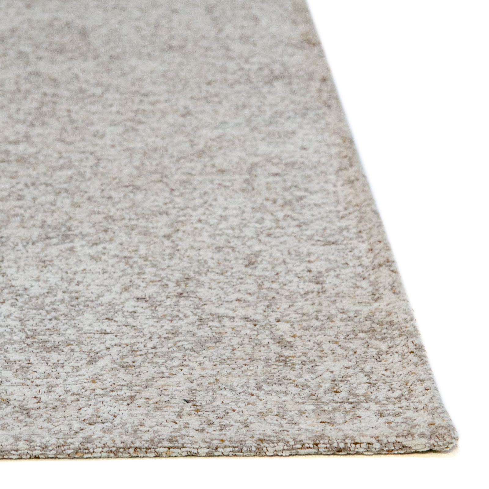 Modern Mist wit gestructureerd vloerkleed met stippenpatroon
