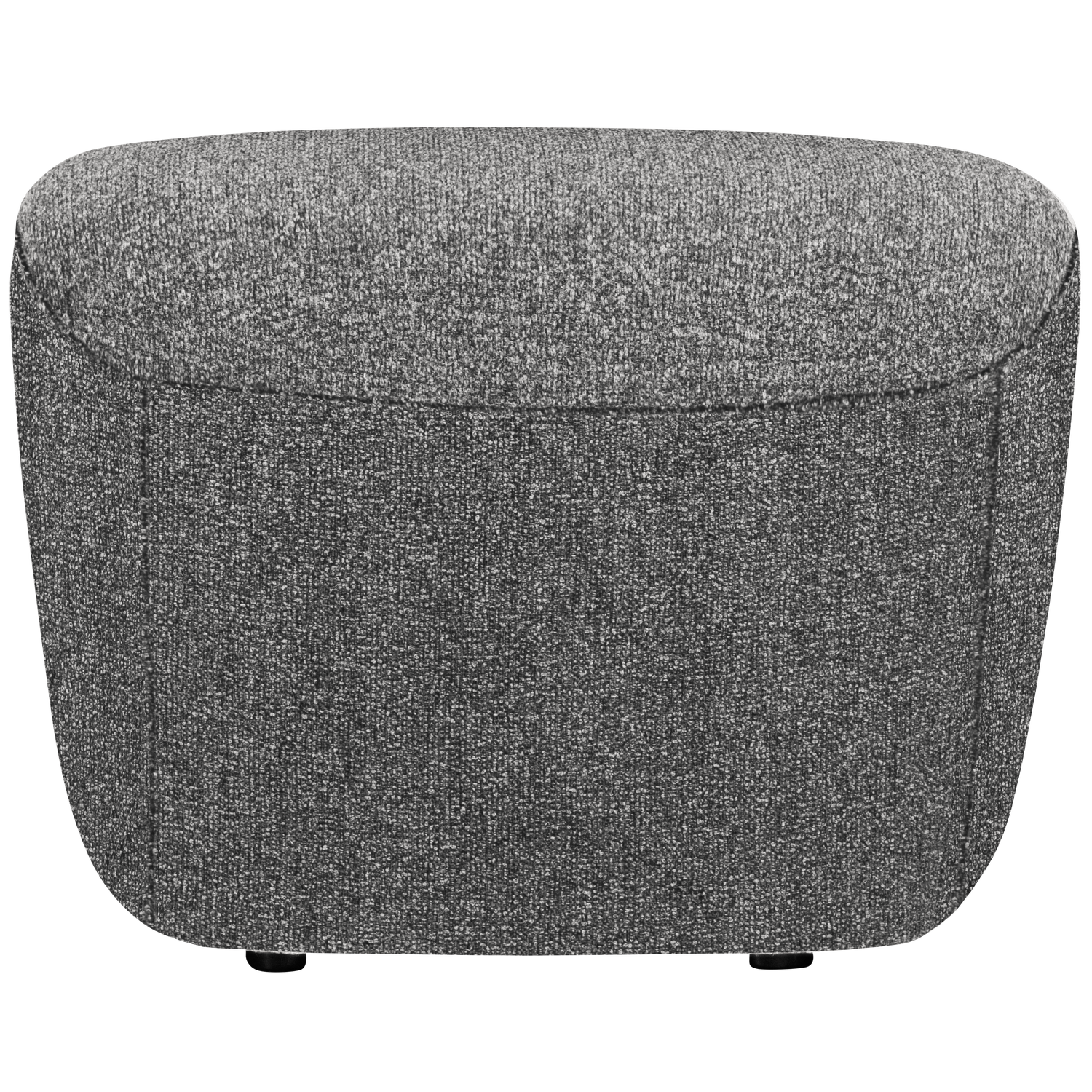 Lofty hocker boucle staalgrijs