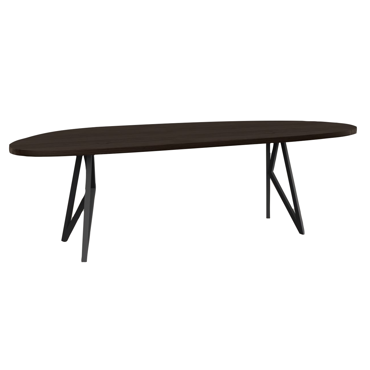 Studio HENK tafel Butterfly Blob - zwart frame, gerookte beits