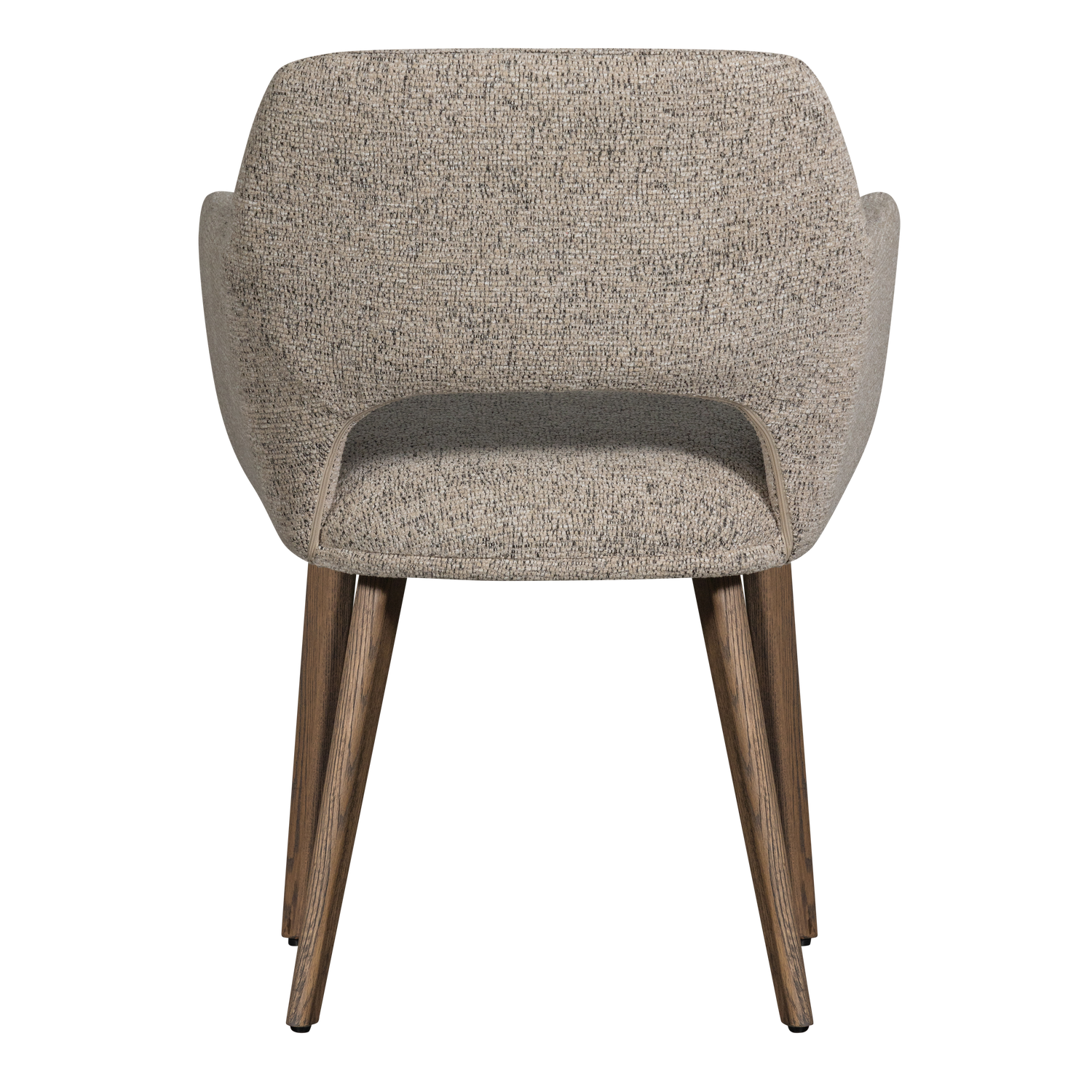 Murat eetkamerstoel taupe met houten poot naturel