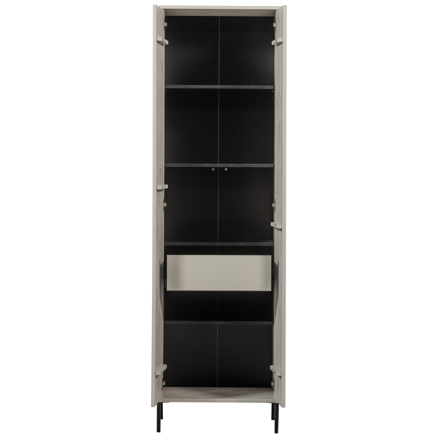 New gravure hoge kast met lade grenen dust [fsc]