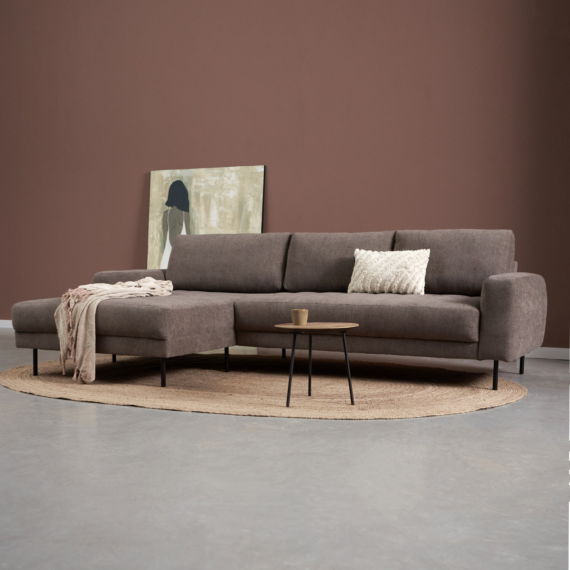 Hoekbank Evora Taupe