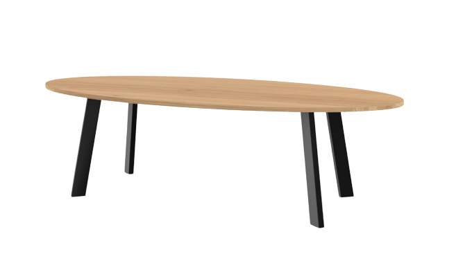 Studio HENK tafel New Co Ovaal, zwart frame - Smart Collectie