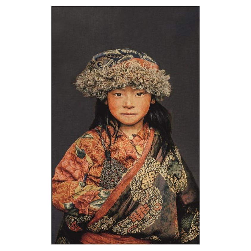Wandpaneel geweven Tibetan Child