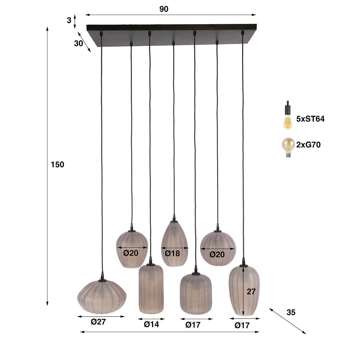 Hanglamp Sienna