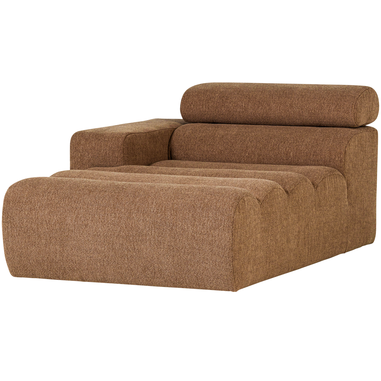Novi chaise longue element arm links ribstof terra