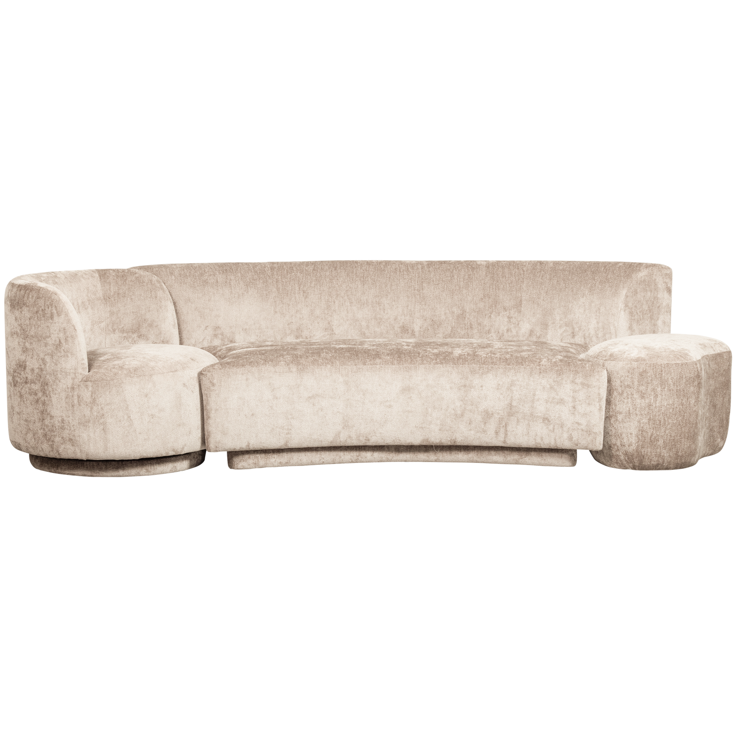 Combi-popular: bankje + fauteuil + poef naturel