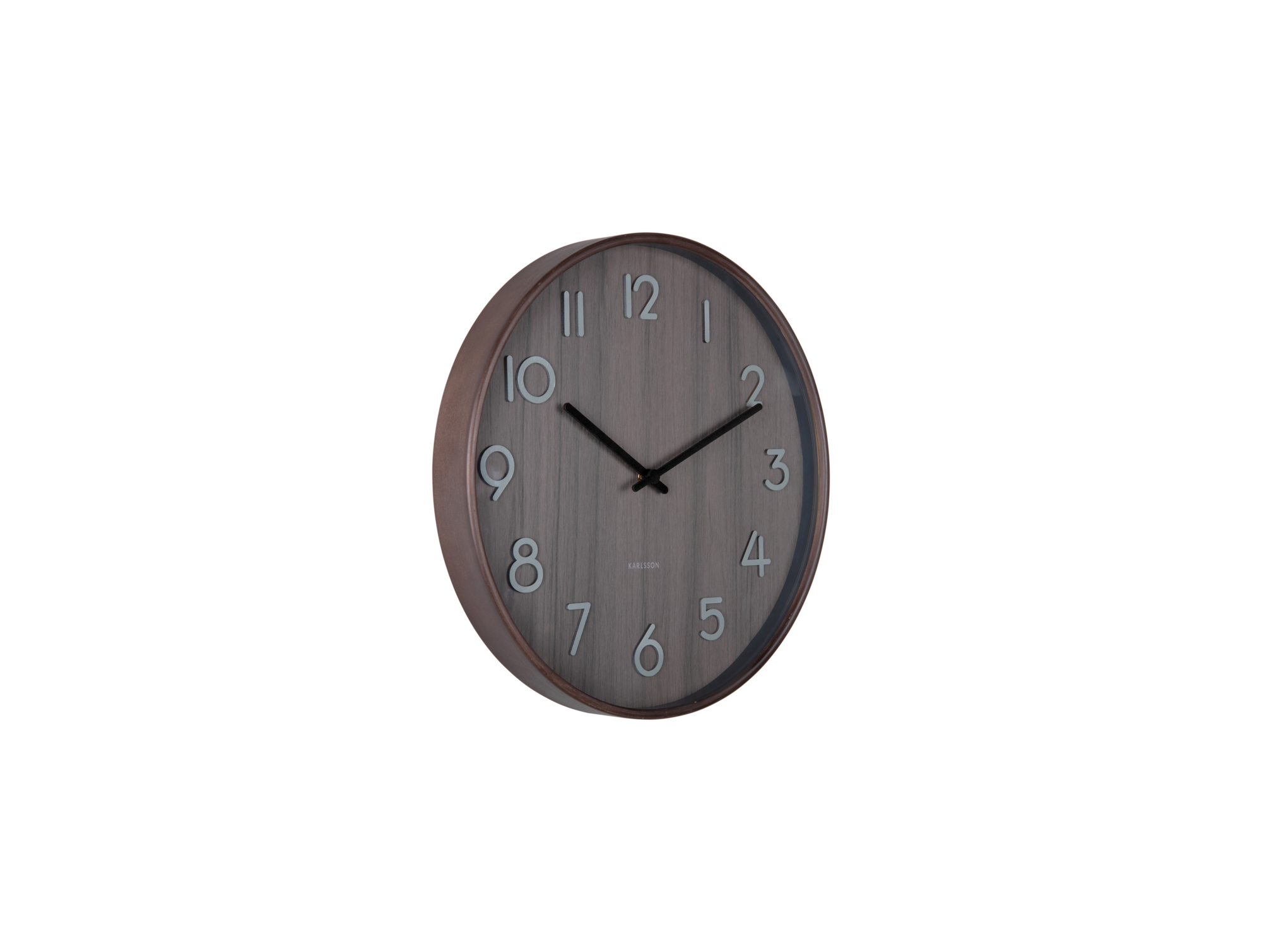 Wandklok Pure bruin lindehout small