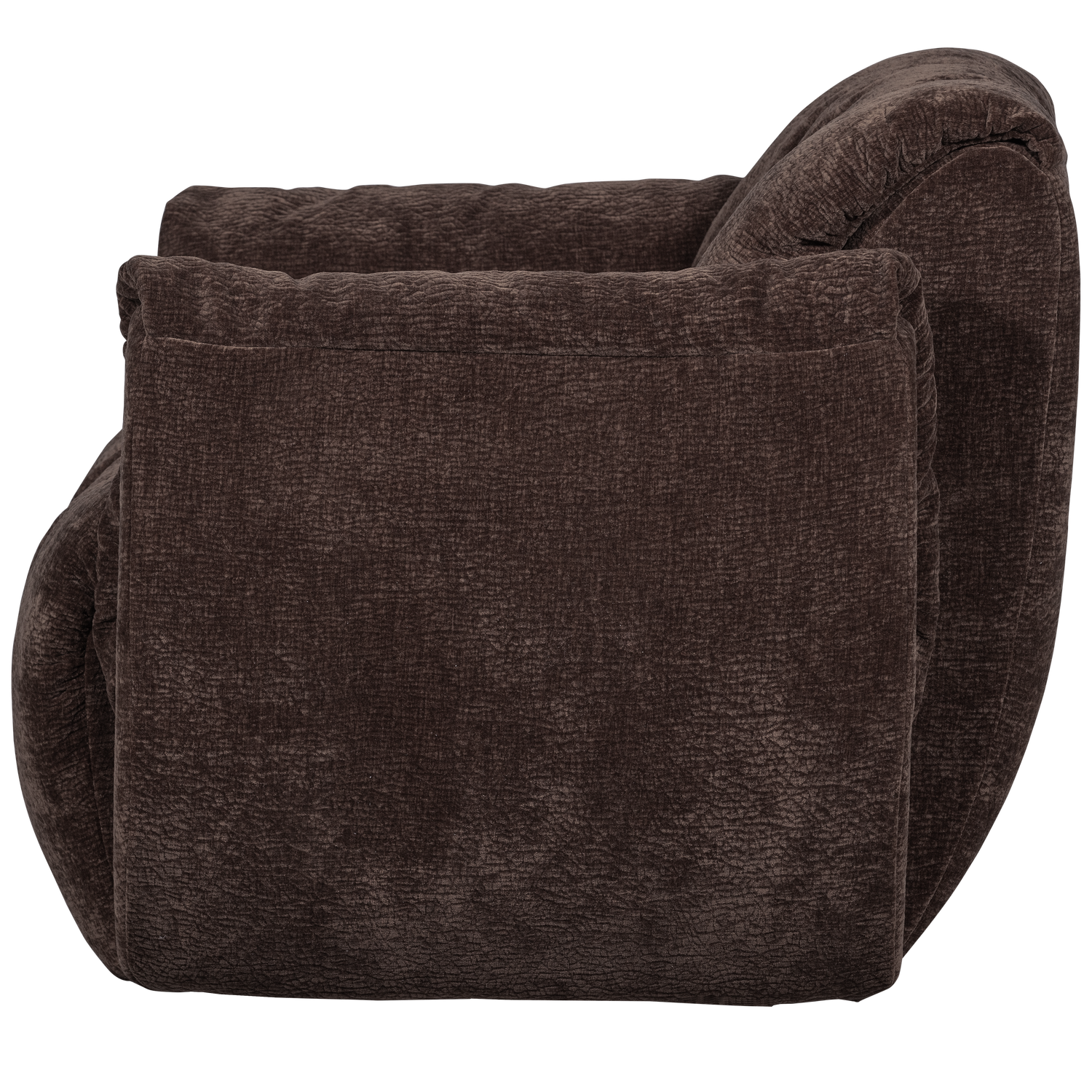 Baggy draaifauteuil geweven stof warmgrijs melange