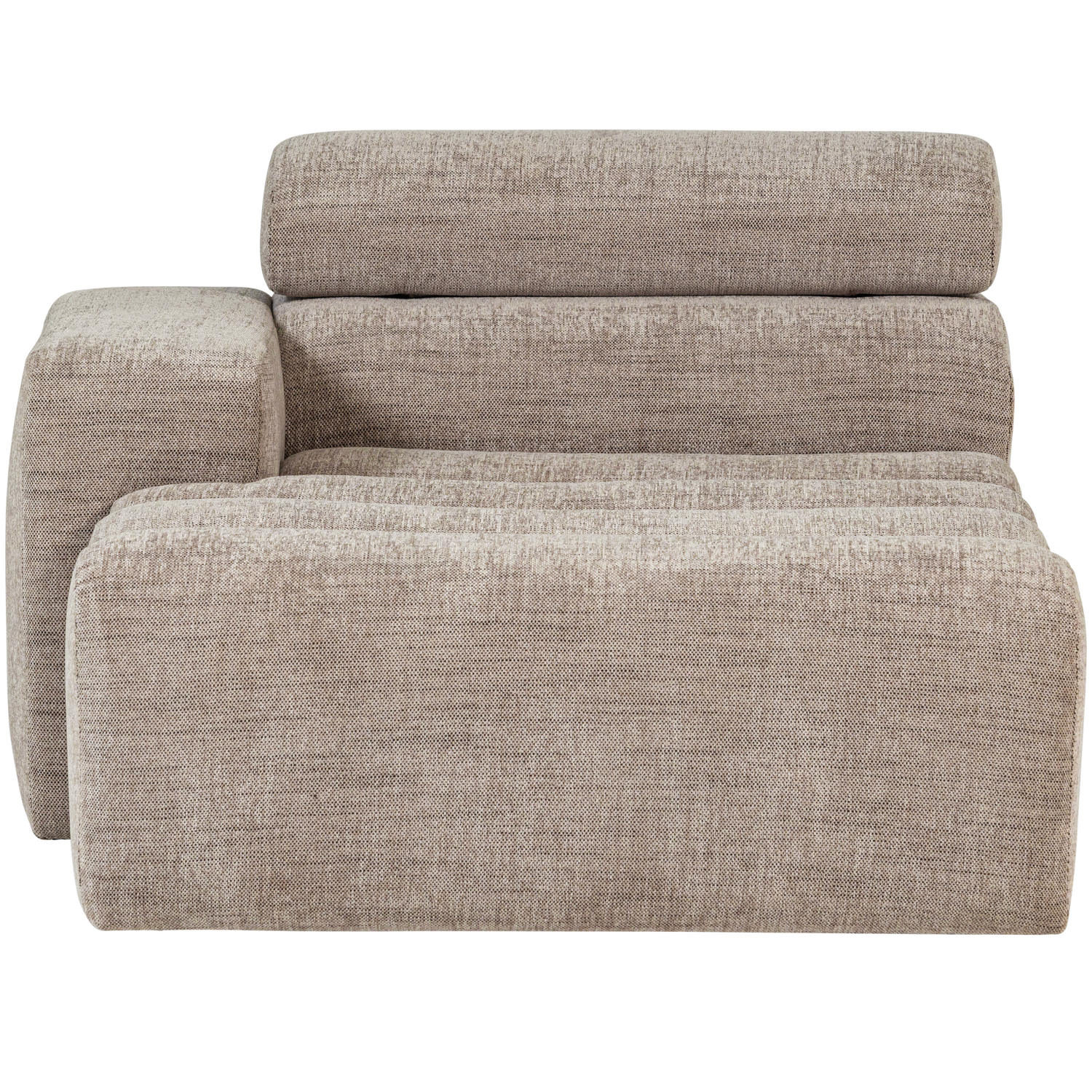 Novi chaise longue element arm links ribstof terra
