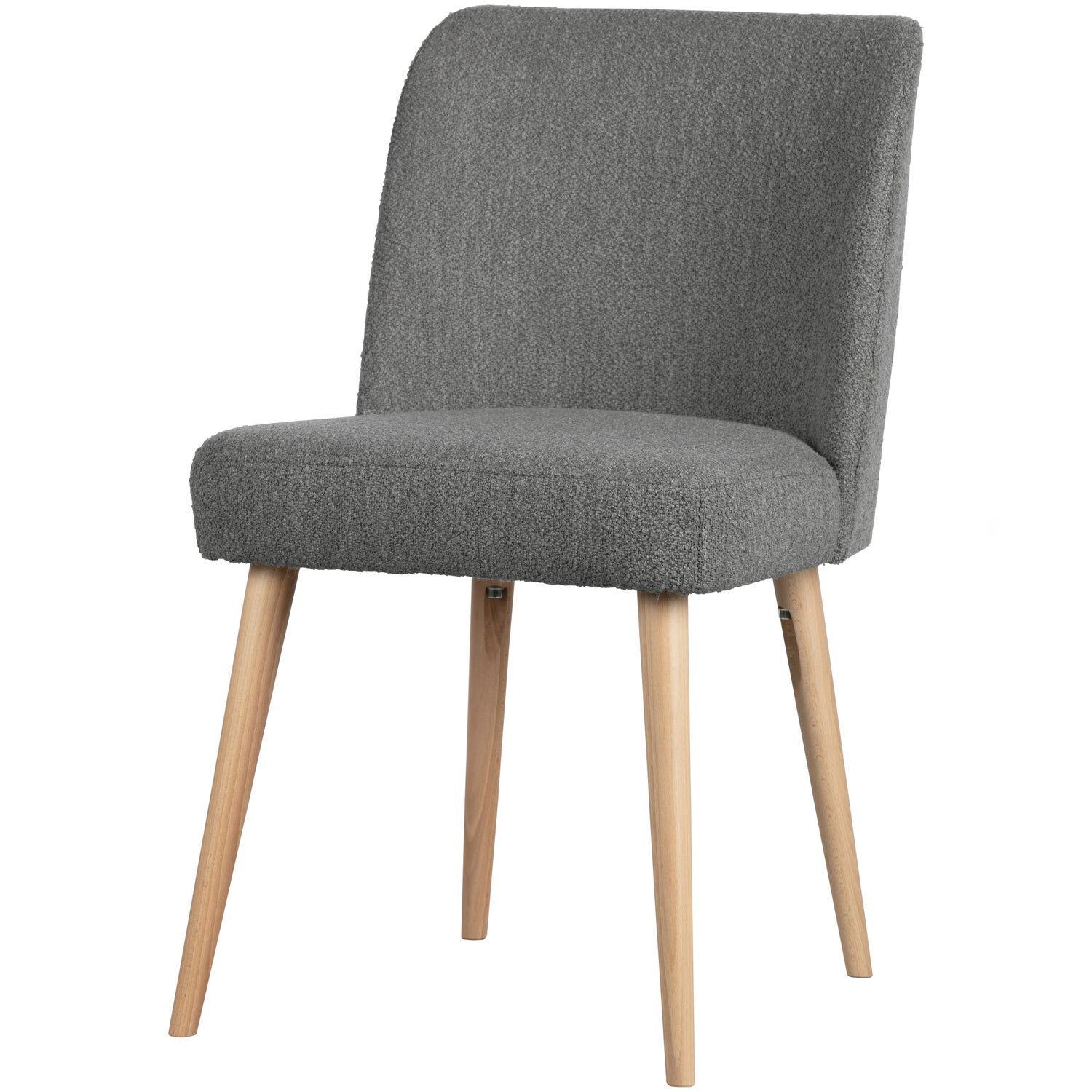 Force eetkamerstoel boucle staalgrijs