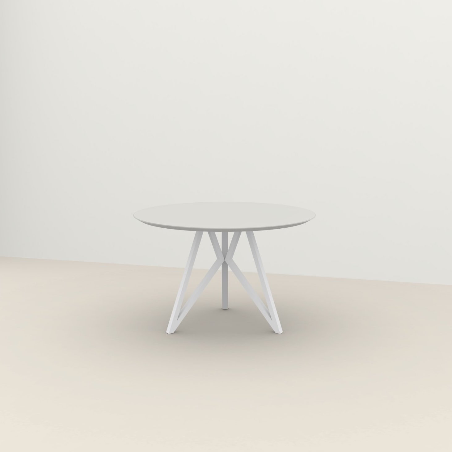 Studio HENK tafel Butterfly Rond Tripod - wit frame, HPL Fenix bianco kos