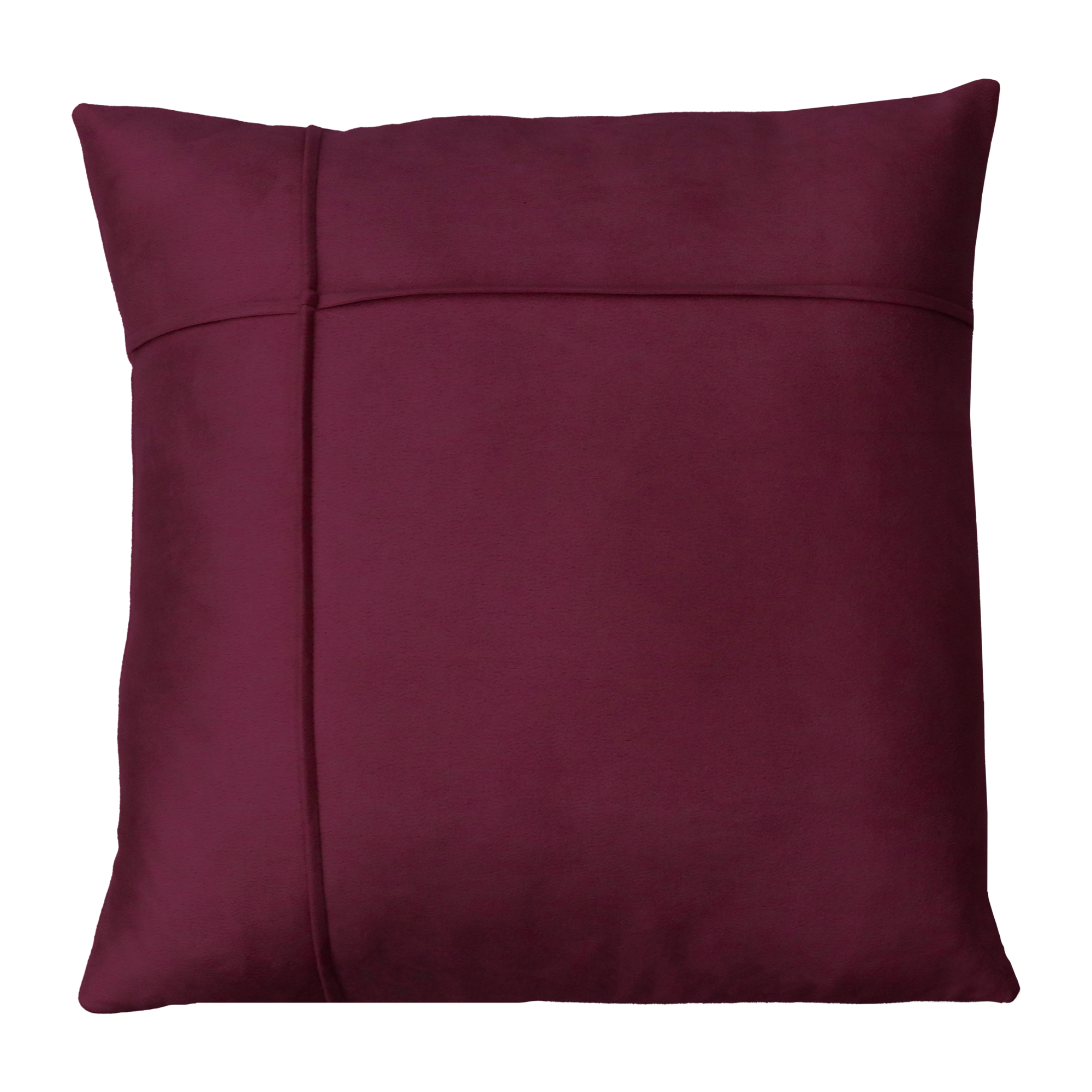 Kussen ruit suède aubergine