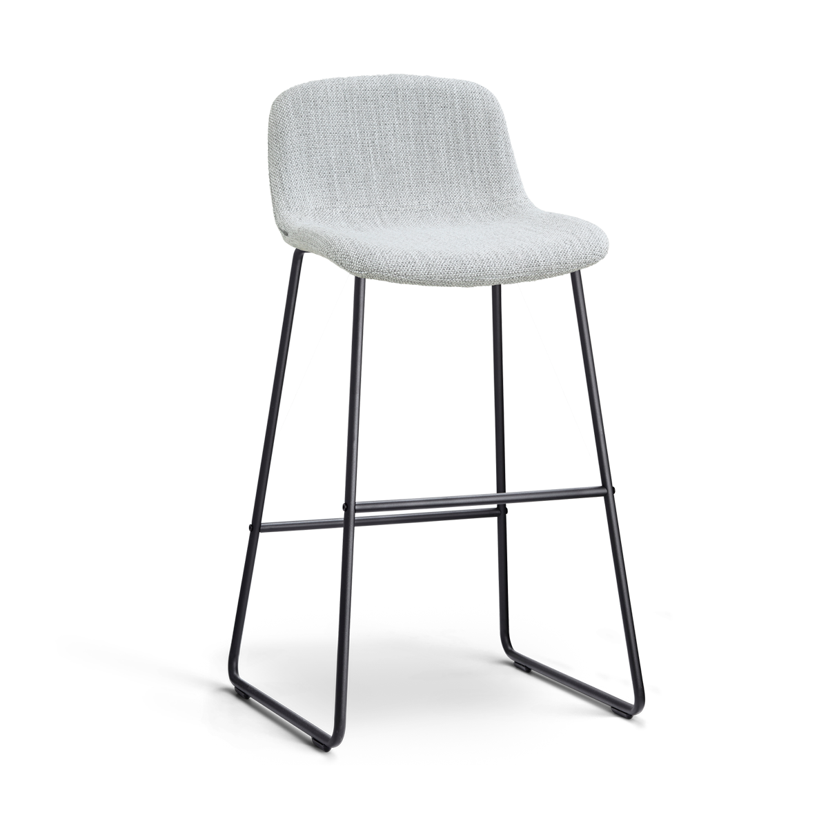 Barkruk Nino-Mats zwart onderstel 75 cm
