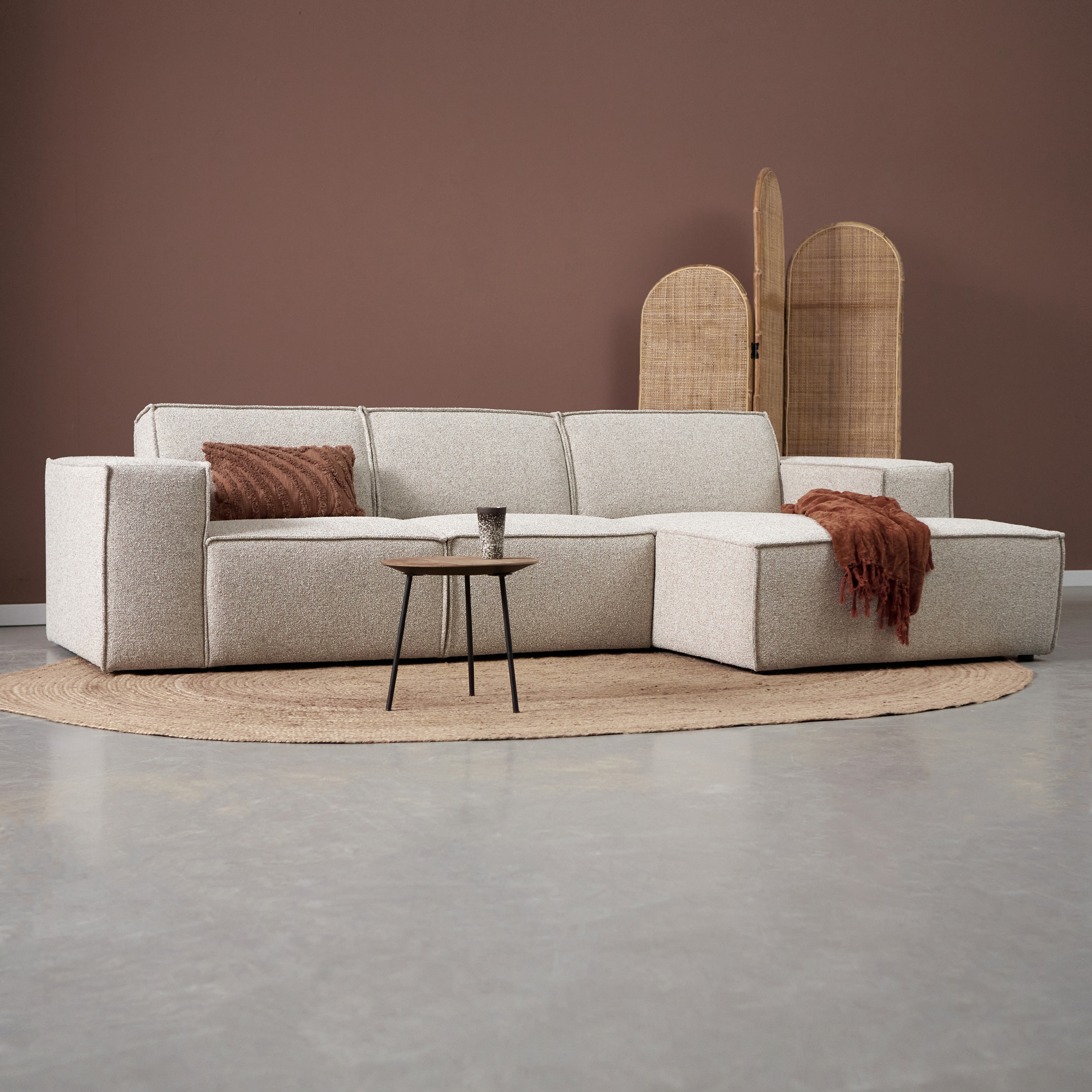 Hoekbank Chaise Livento Beige