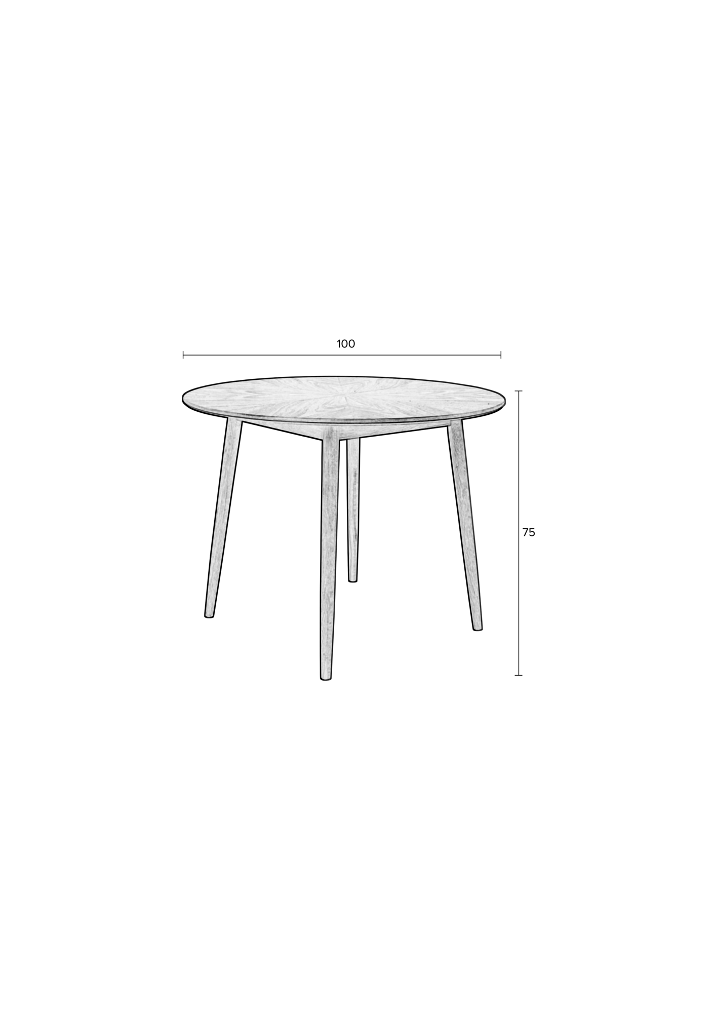 Housecraft living Fabio Eettafel Rond