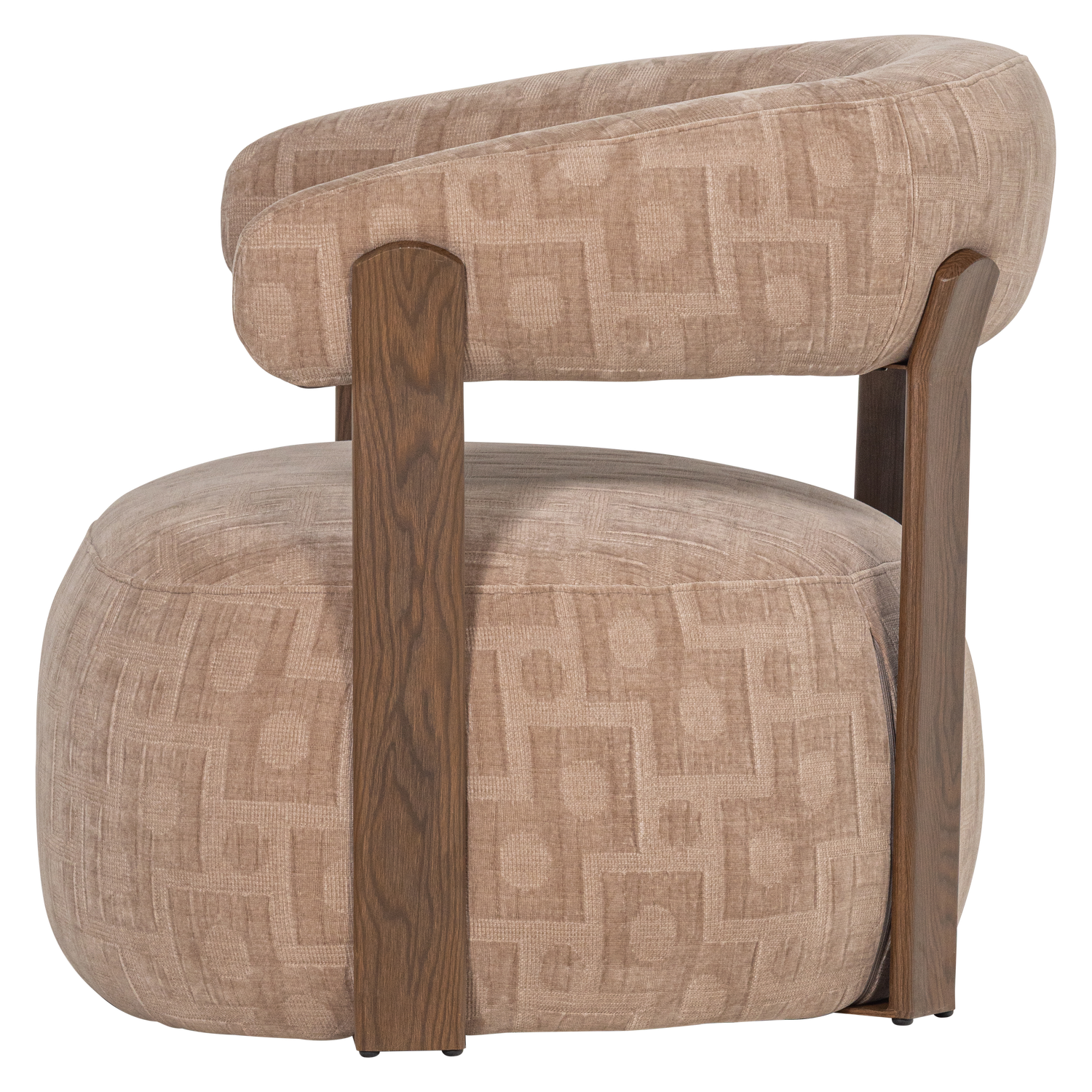 Foon fauteuil 3d structuurstof bruin [fsc]
