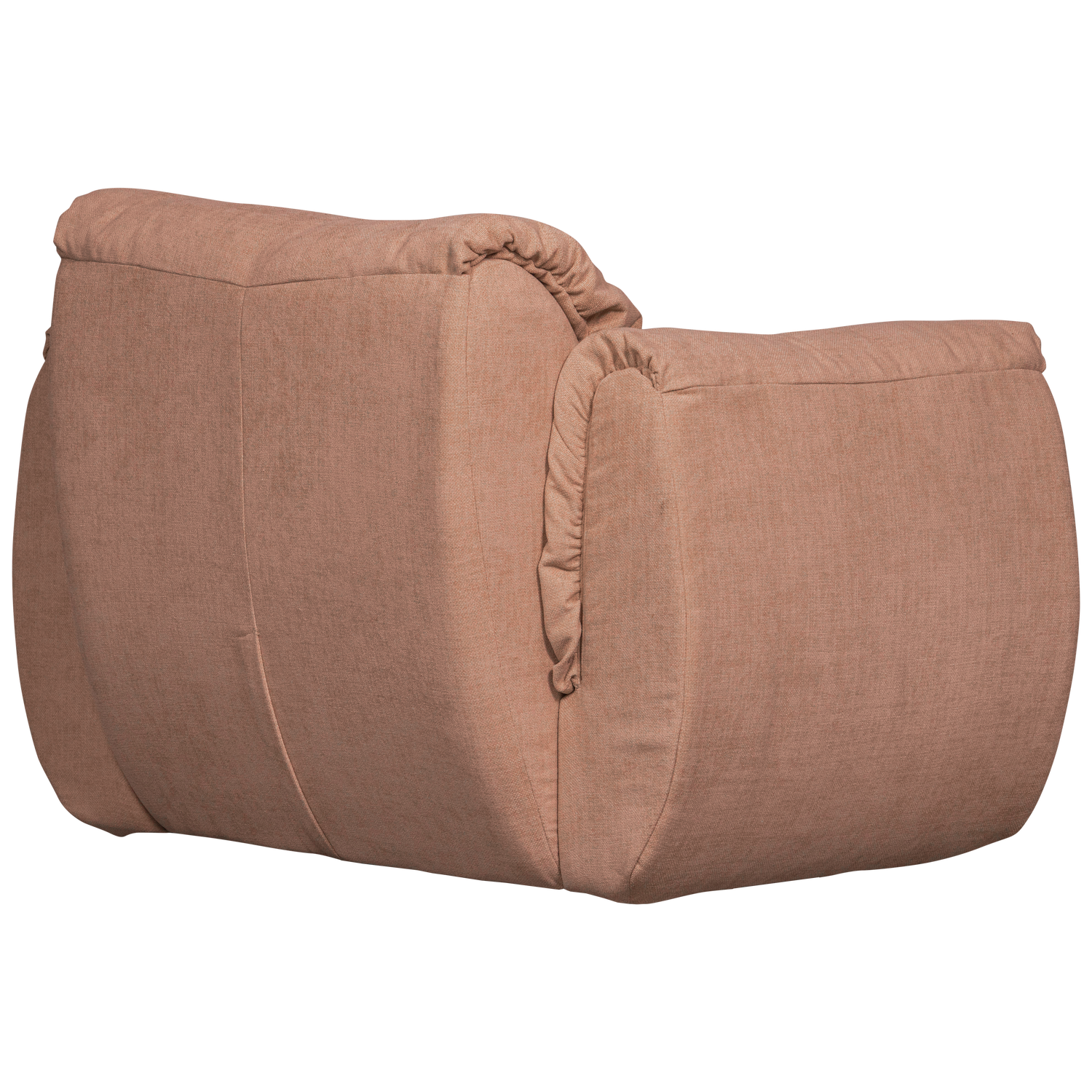 Baggy draaifauteuil geweven stof warmgrijs melange