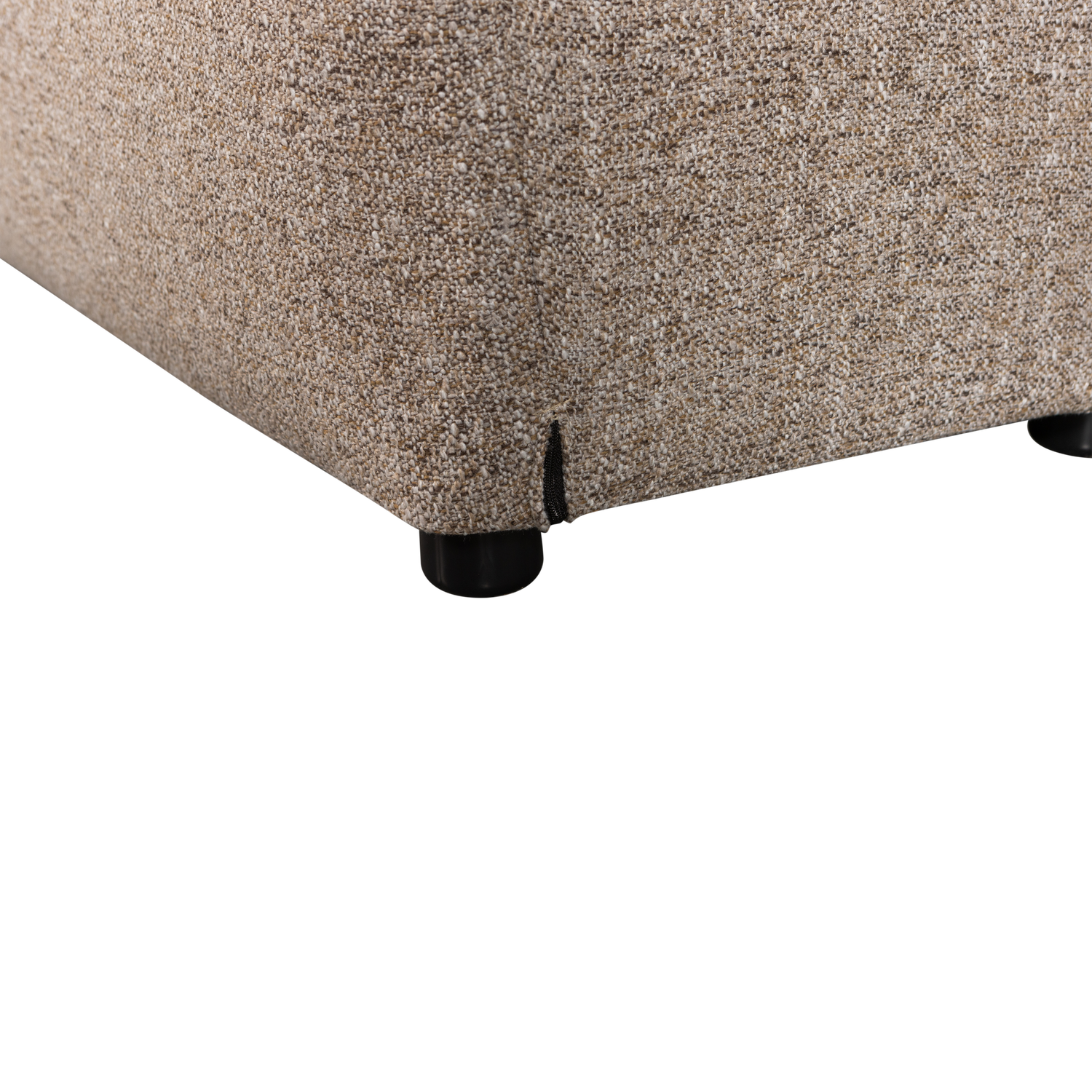 Baggy hocker geweven stof naturel melange