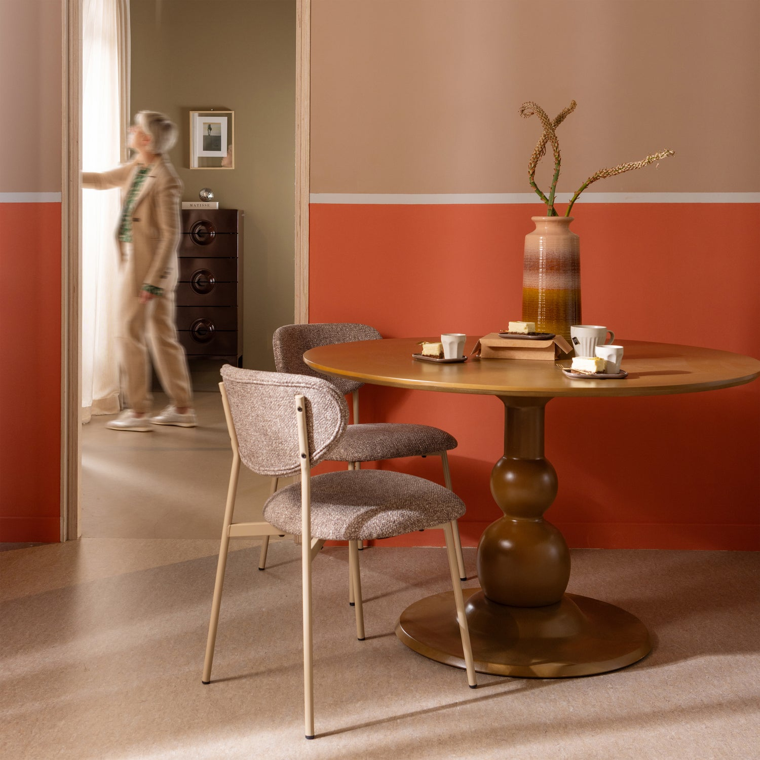 Blanco eettafel o120 cm mangohout walnoot