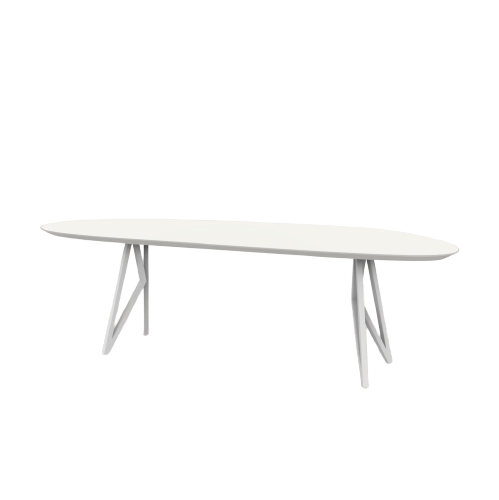 Studio HENK tafel Butterfly Blob - wit frame, HPL Fenix bianco kos