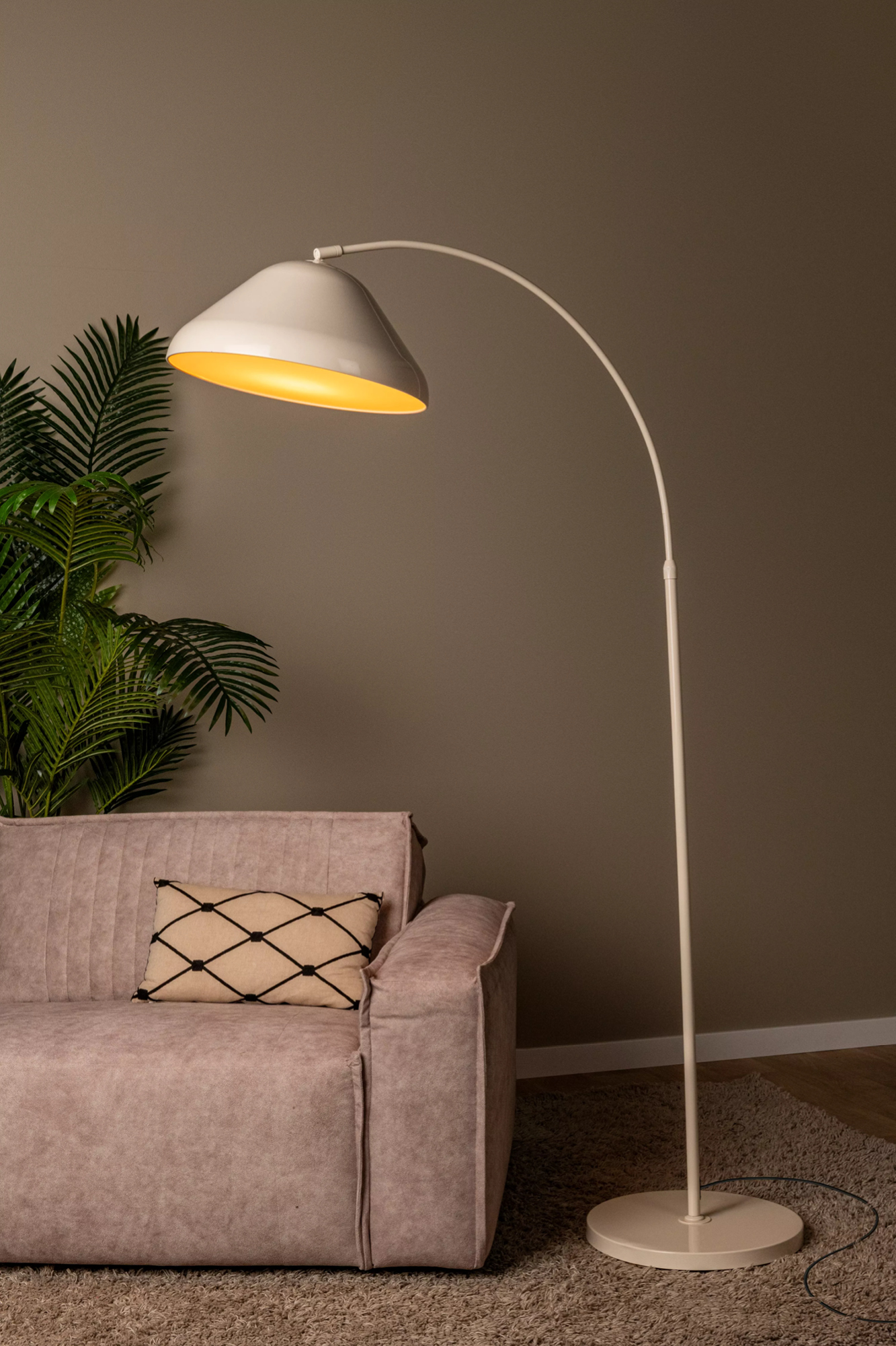 Andres vloerlampen taupe en beige