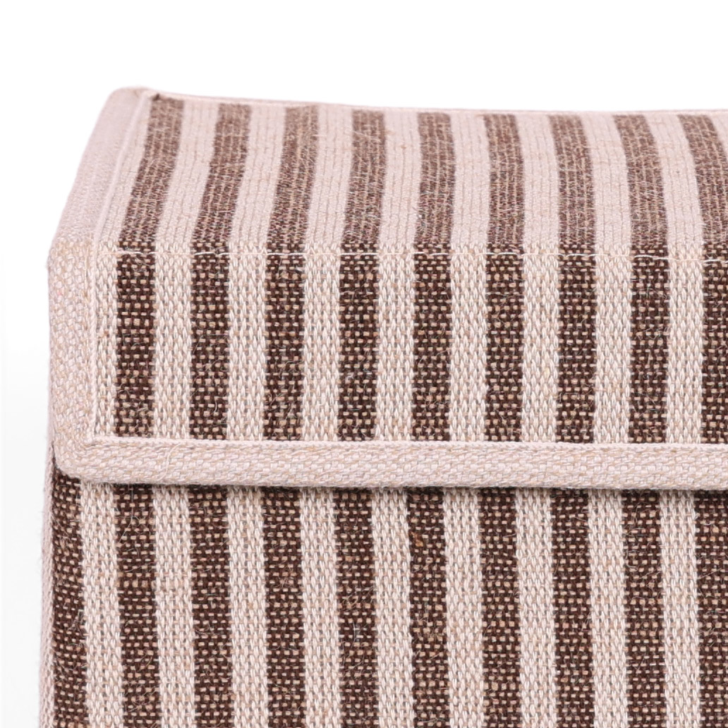 Opbergdoos Auri stripe brown