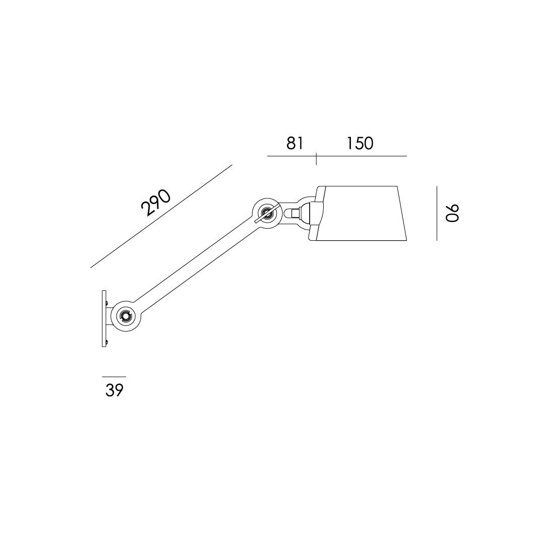 Tonone wandlamp Bolt Sidefit