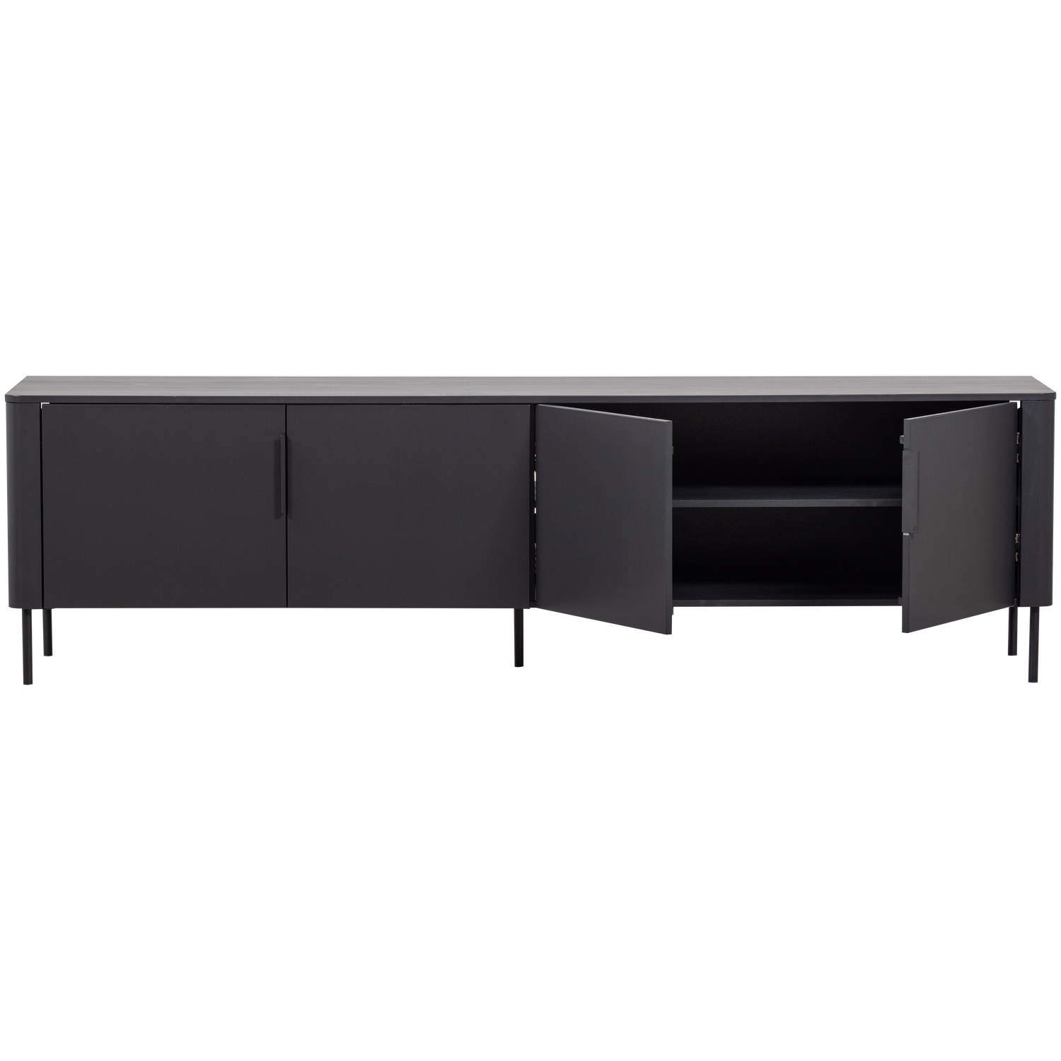 Gunnar tv meubel 200 cm grenen matzwart [fsc]