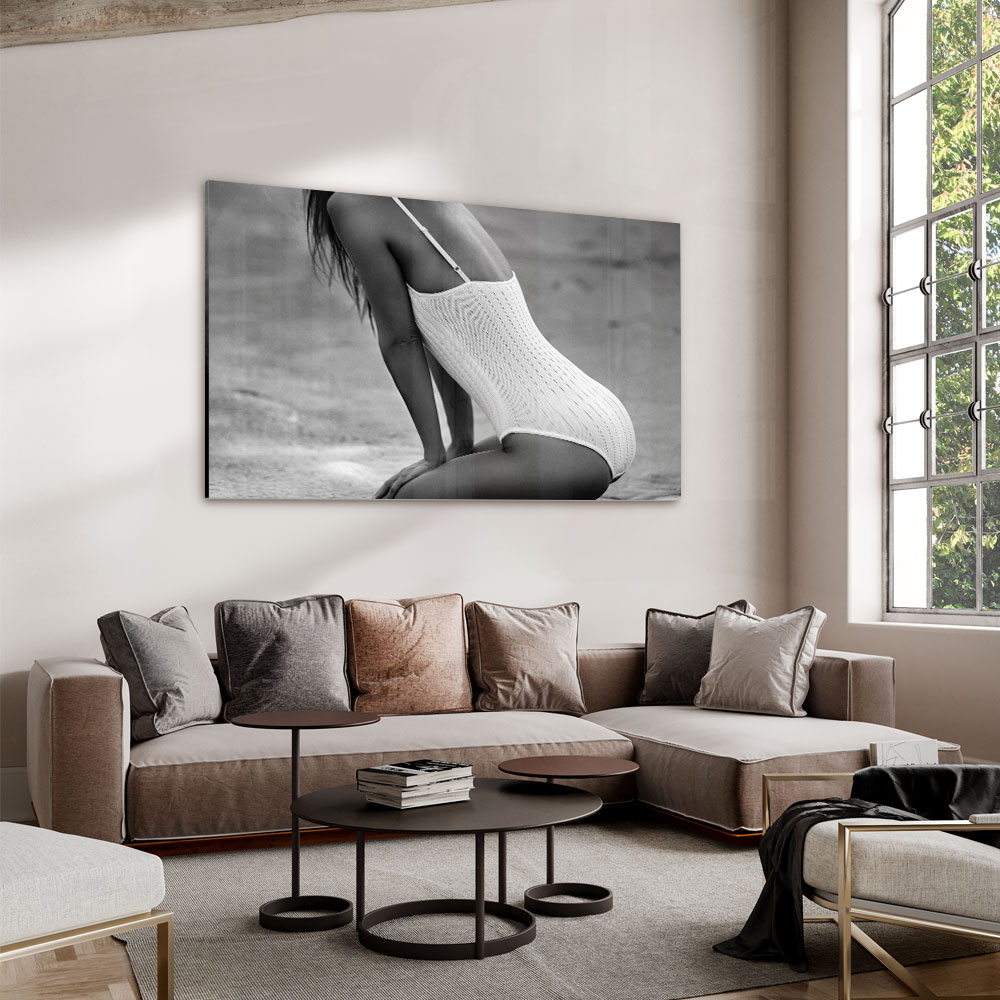 Walljar acrylglas schilderij - Beach Woman