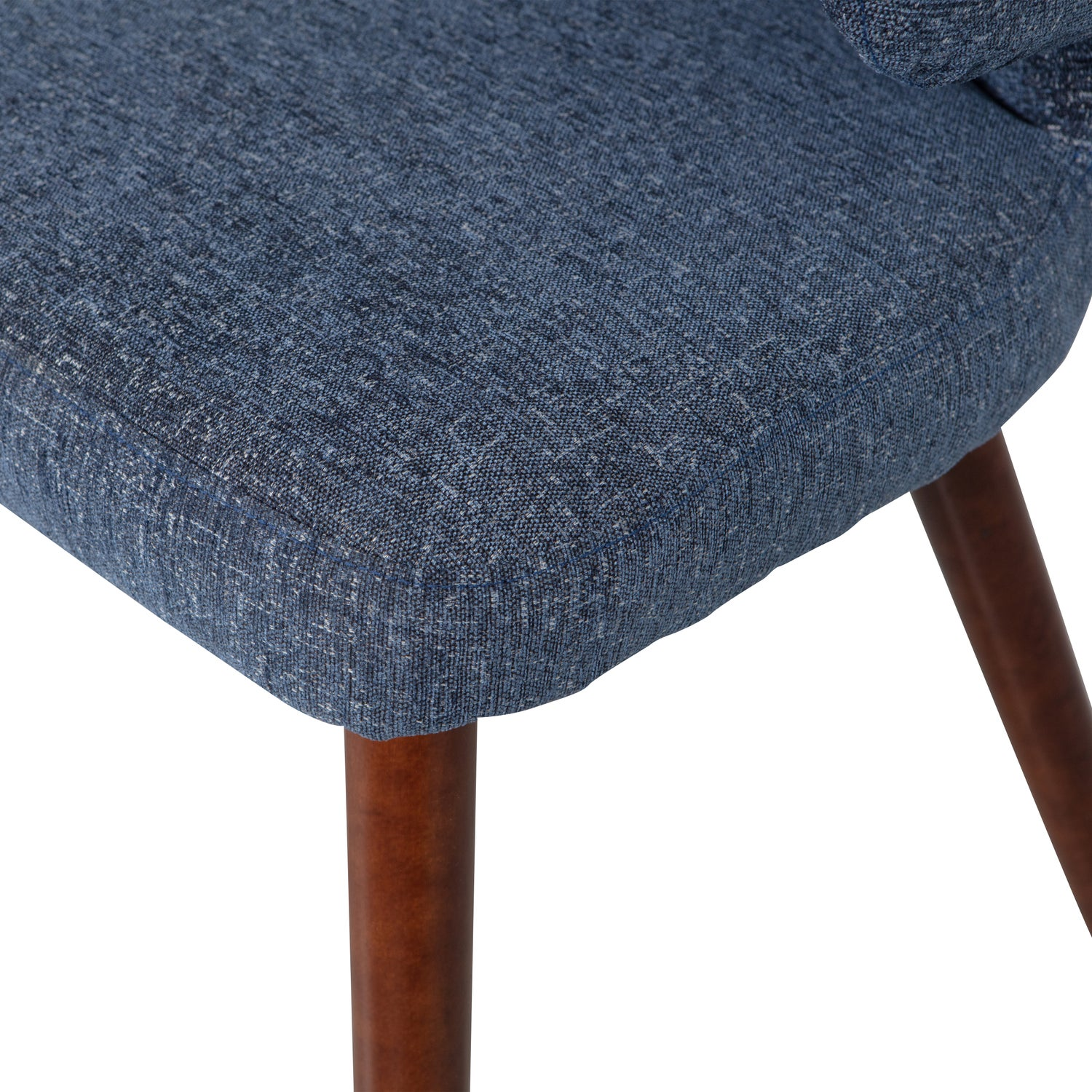 Cape eetkamerstoel gemeleerde stof blauw